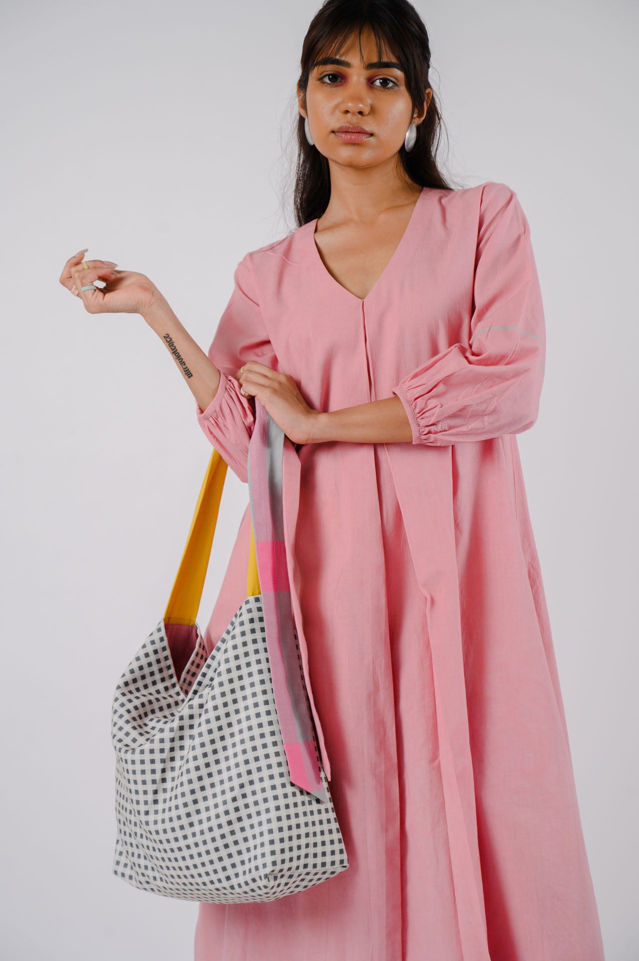 Pink Box Pleat Kurta