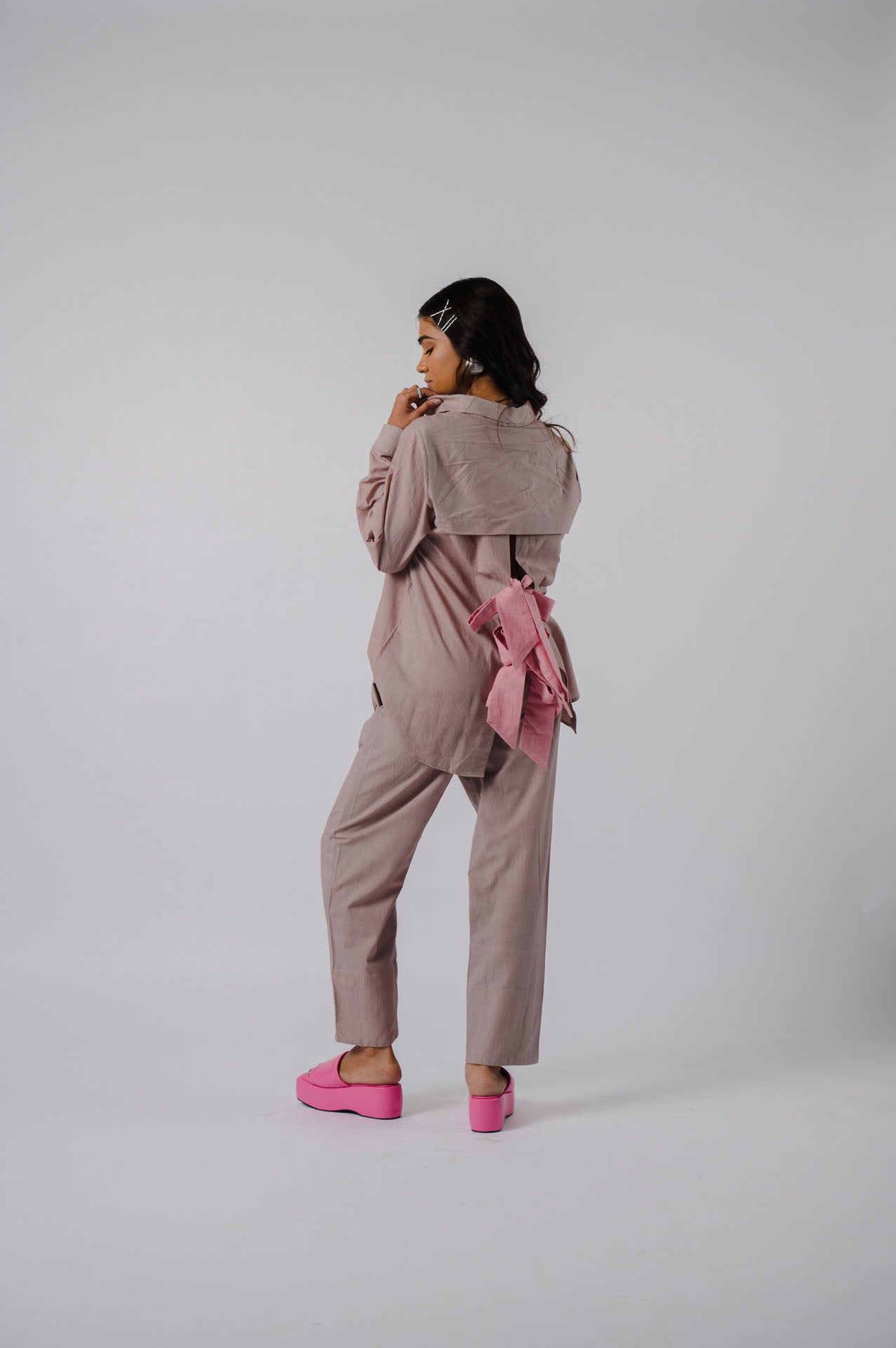 Grey Bowtie Co-ord set