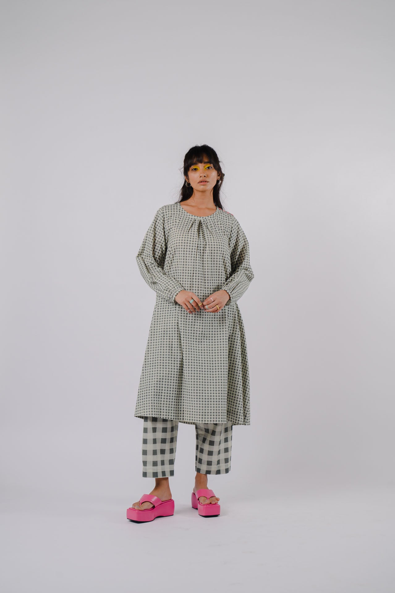 Black And White Big Checkered Pants