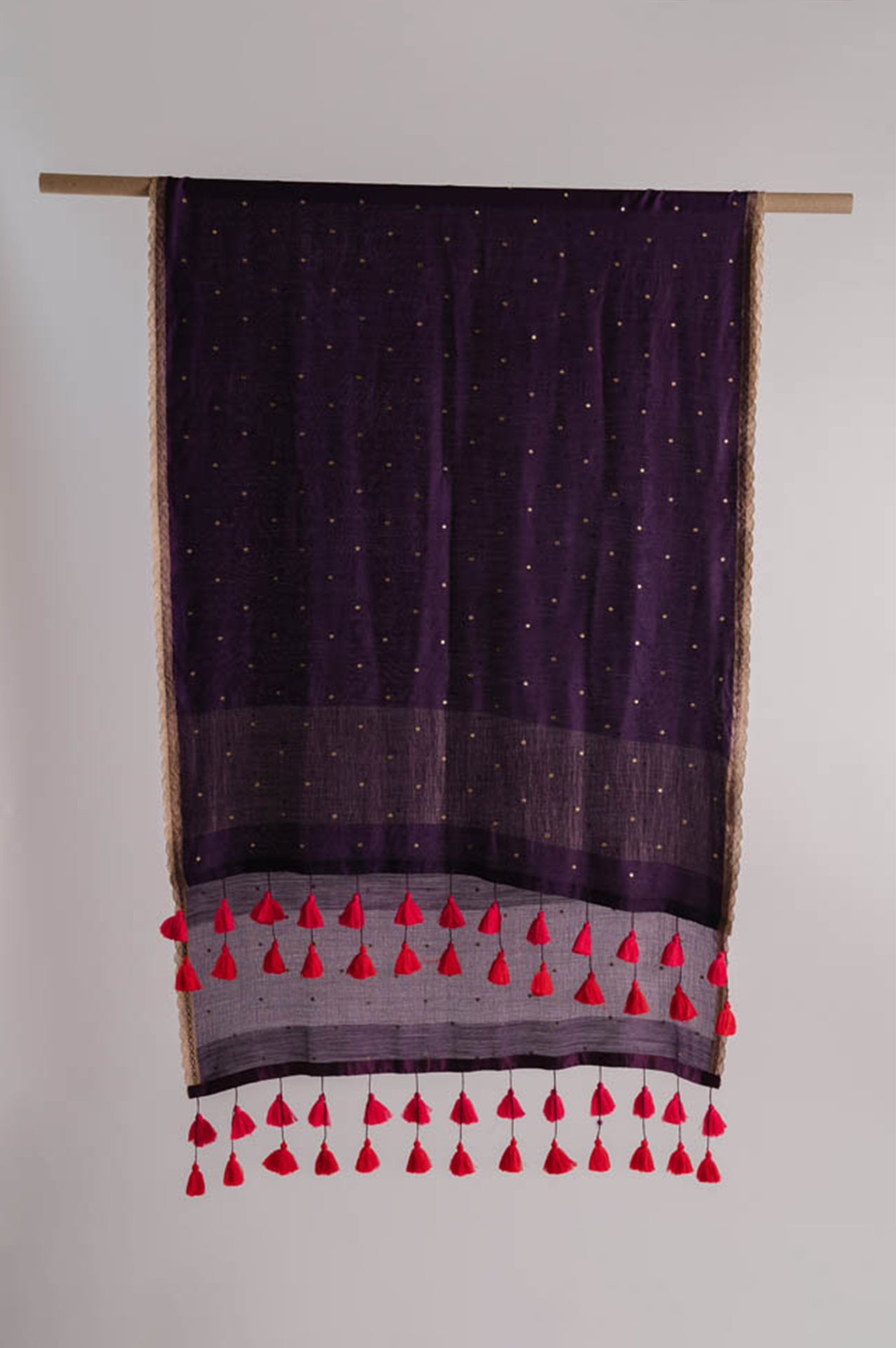 Purple Moonga Silk Dupatta