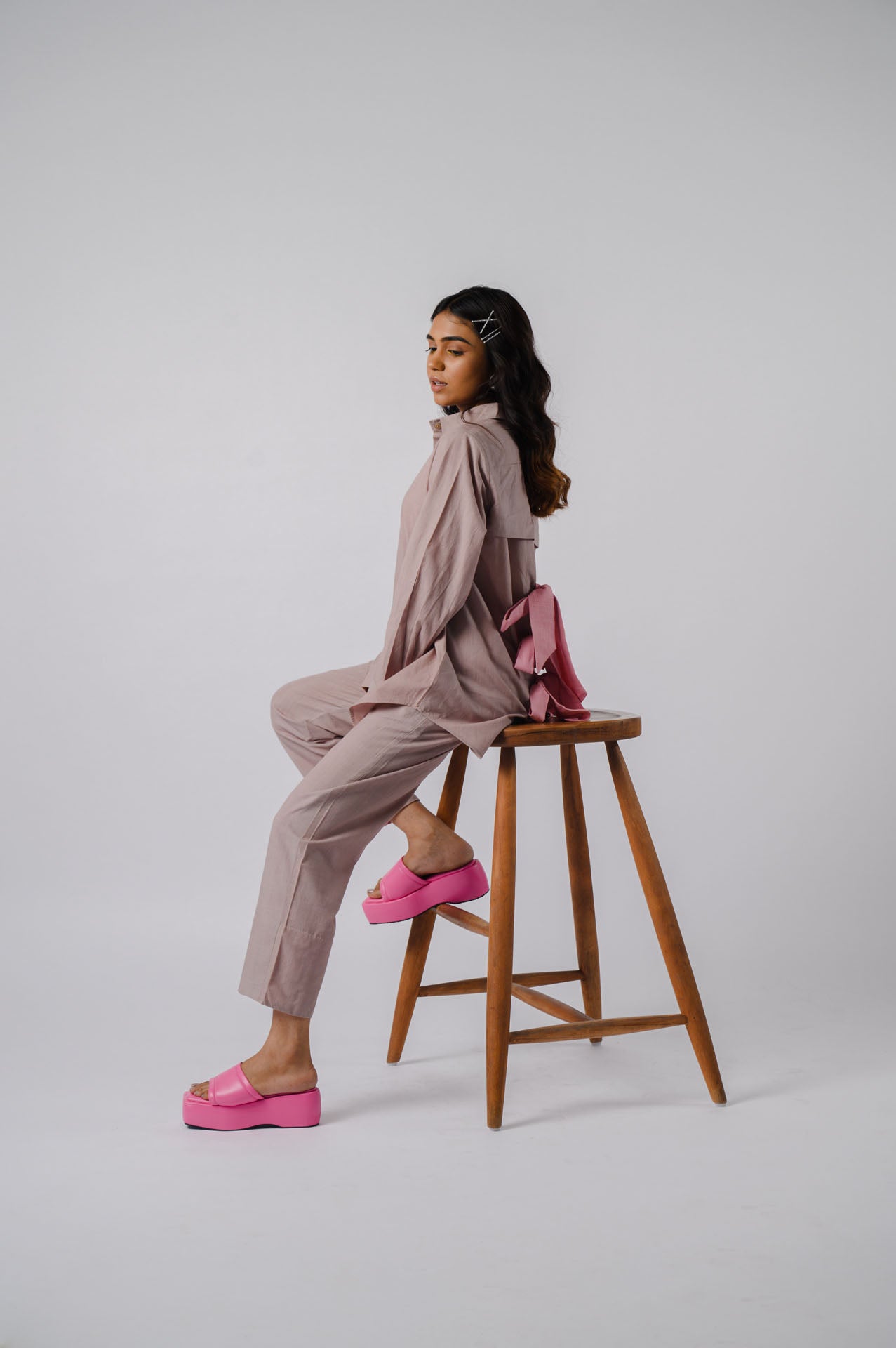 Grey Bowtie Co-ord set