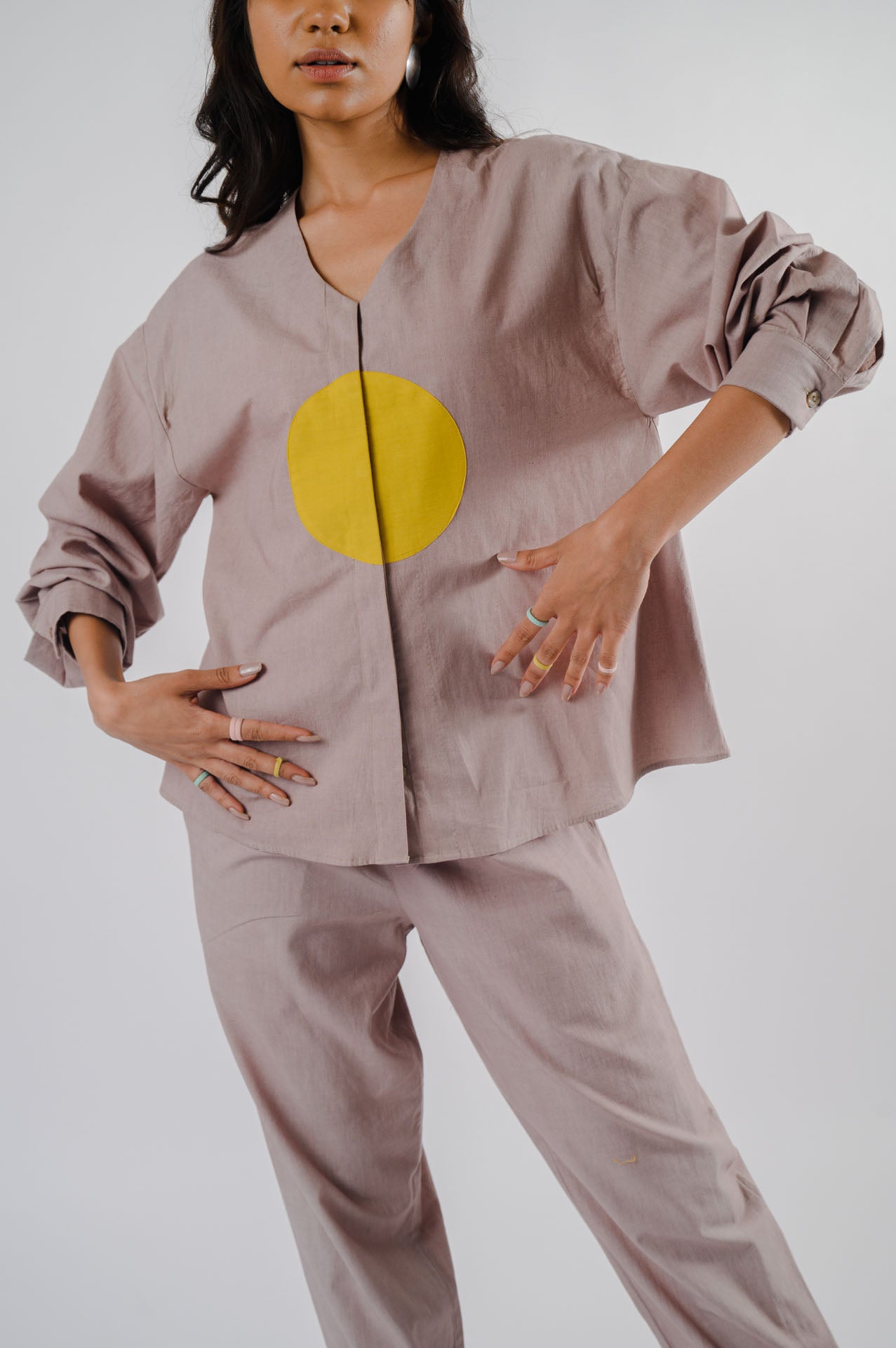 Grey Cotton Co-ord Set