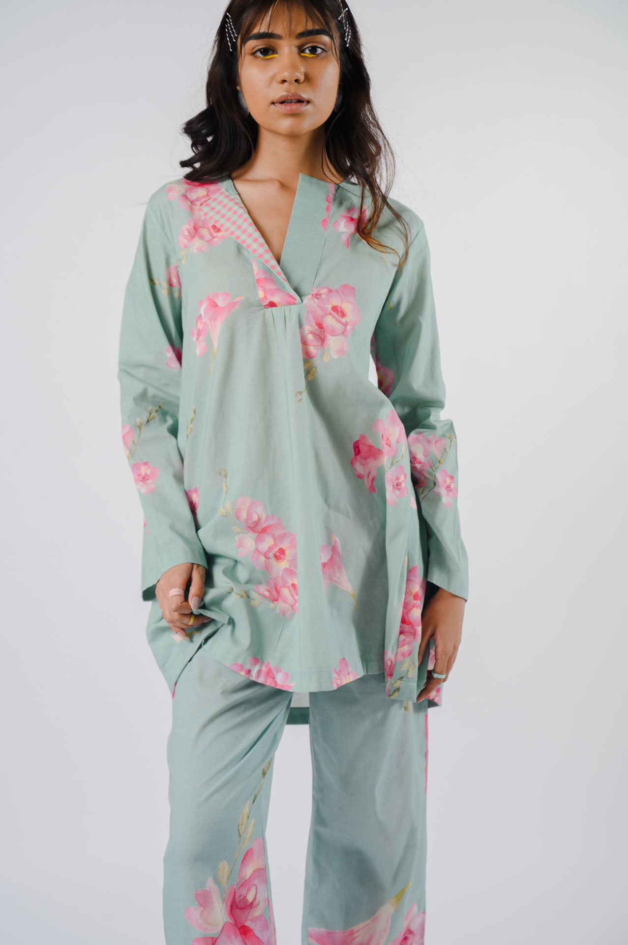 Sea Green Floral Co-ord Set