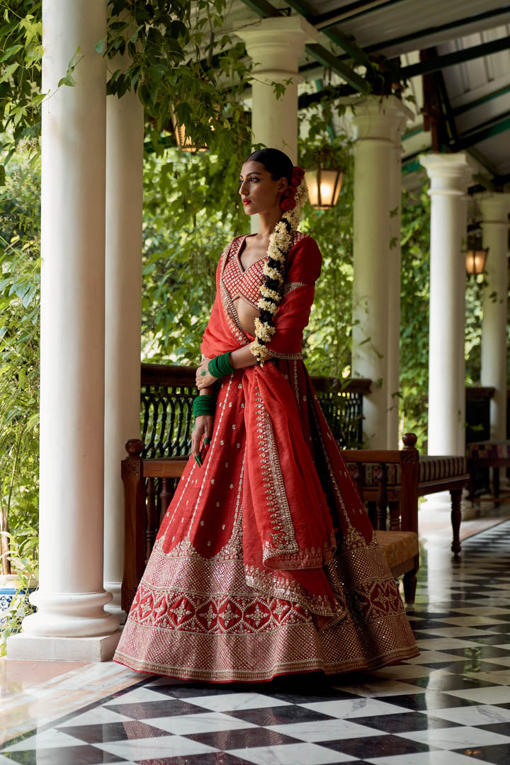 Red Lehenga Set