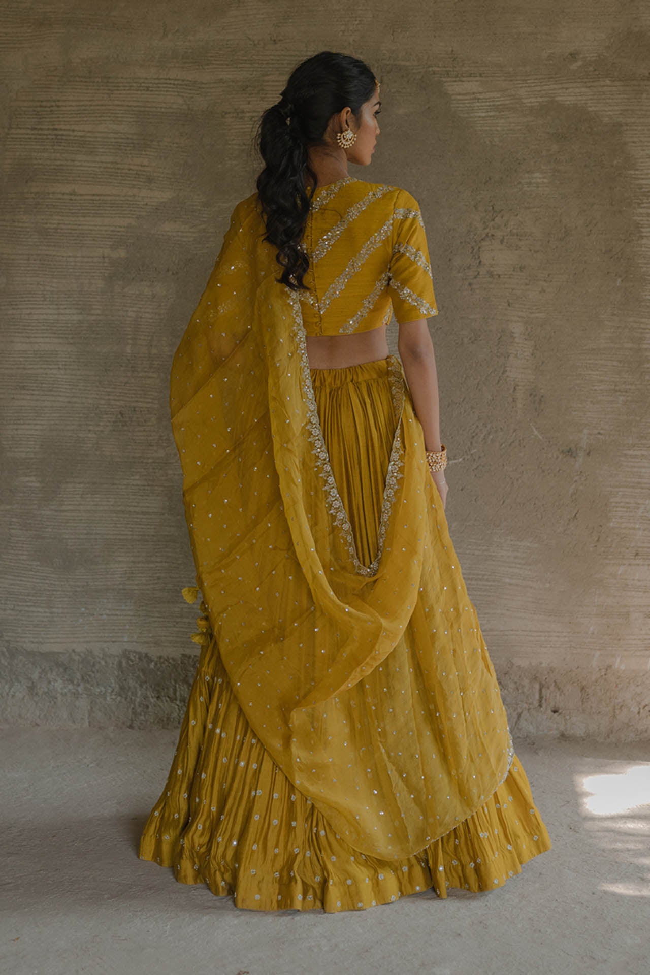 Mustard Lehenga Set