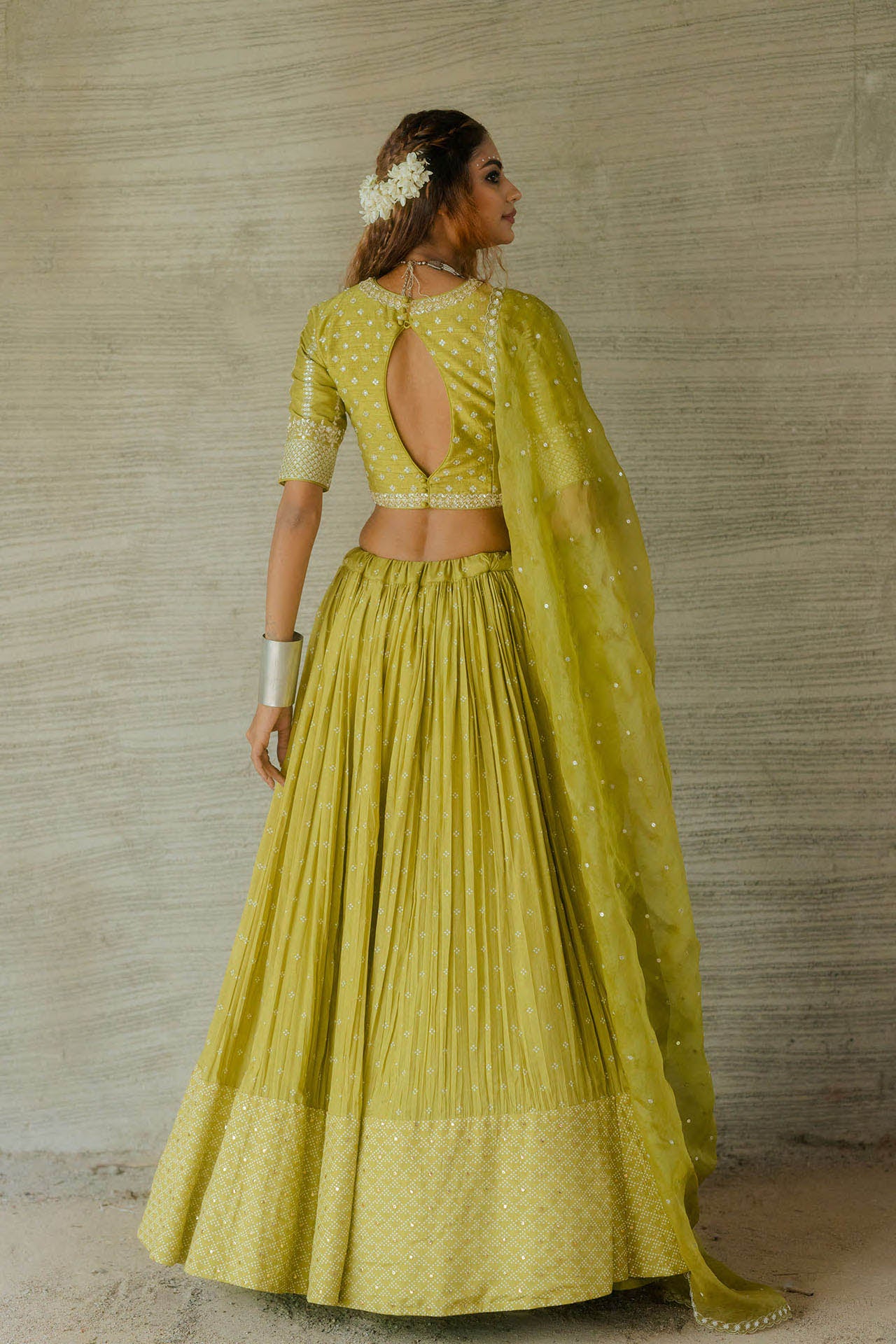 Lime Lehenga Set