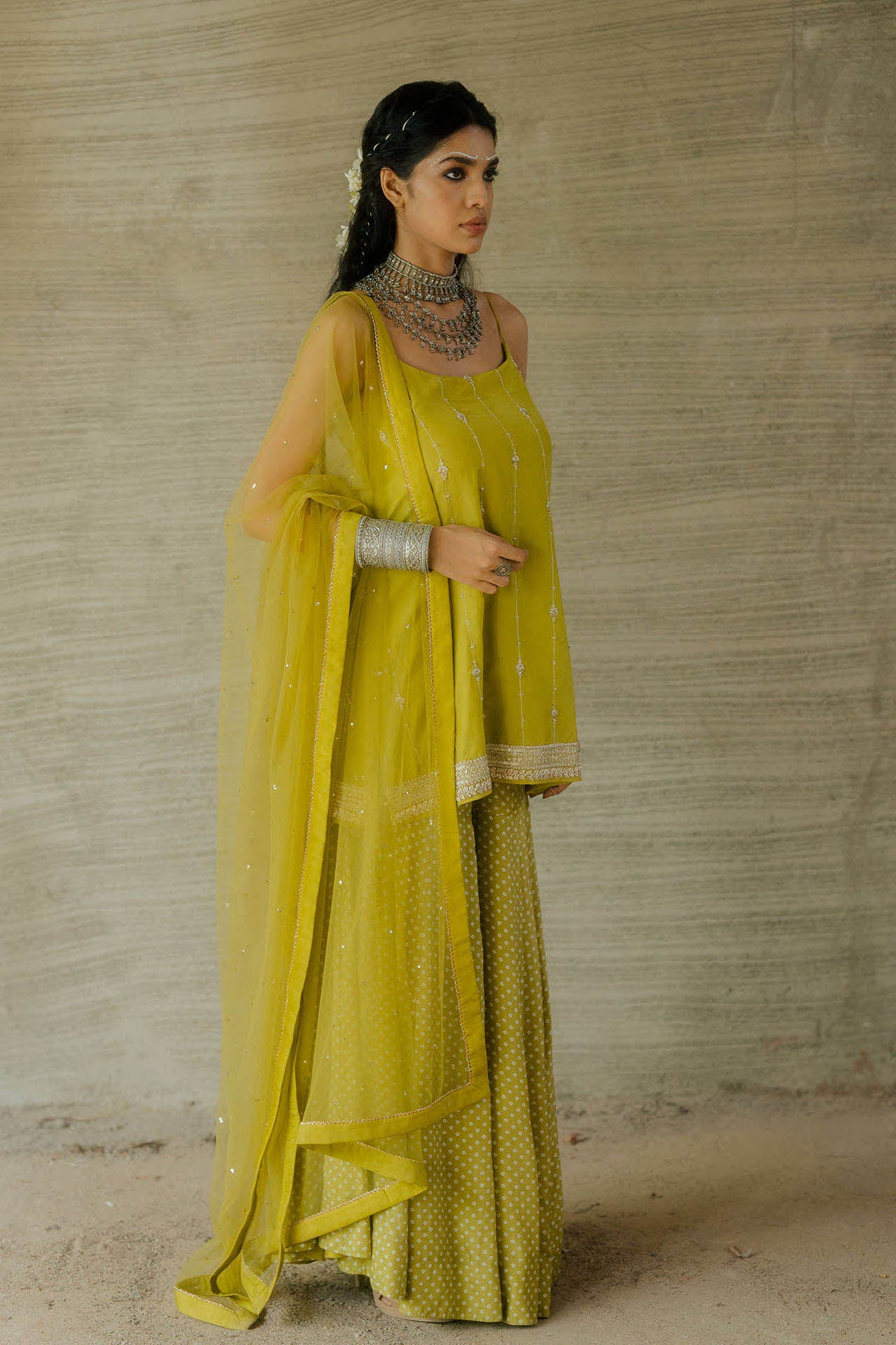 Lime Sharara Set