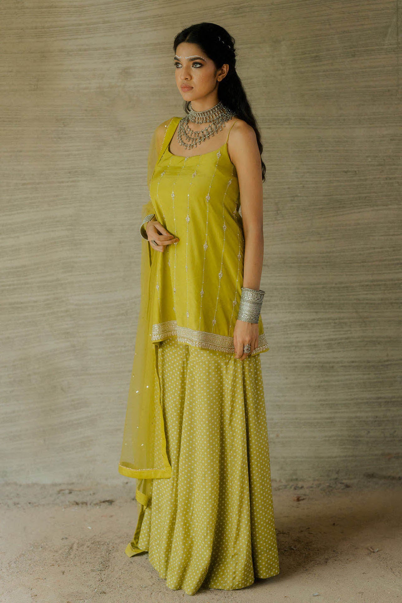 Lime Sharara Set