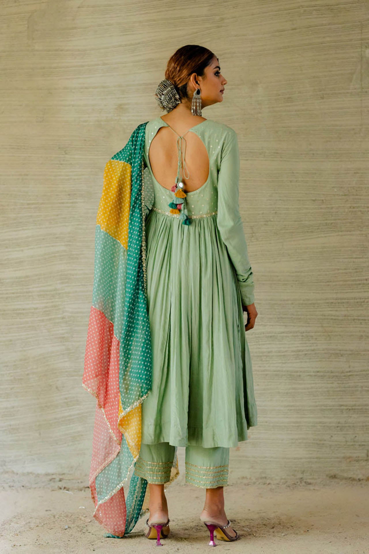 Sea Green Anarkali Set