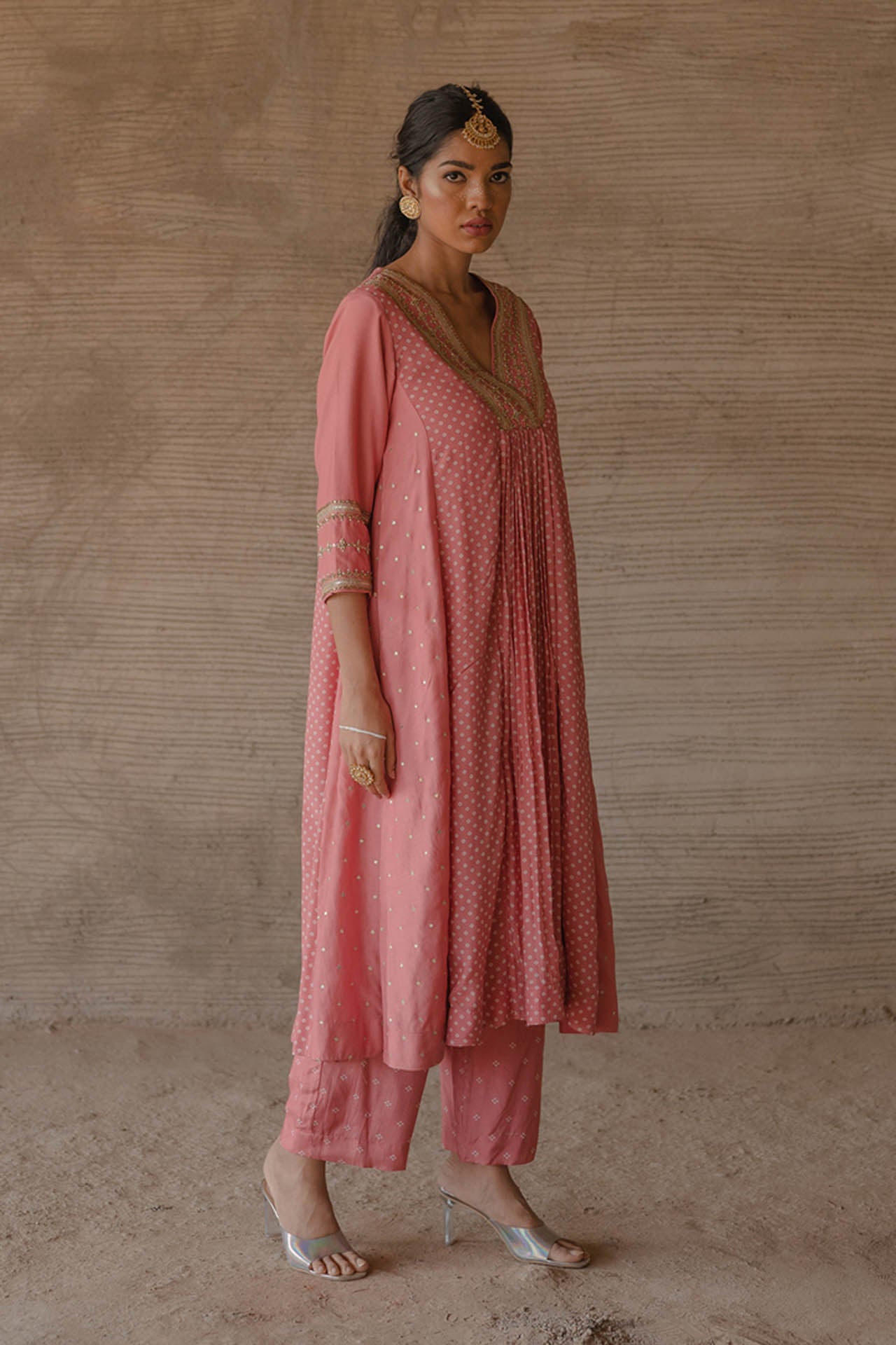 Pink Kalidar With Pants