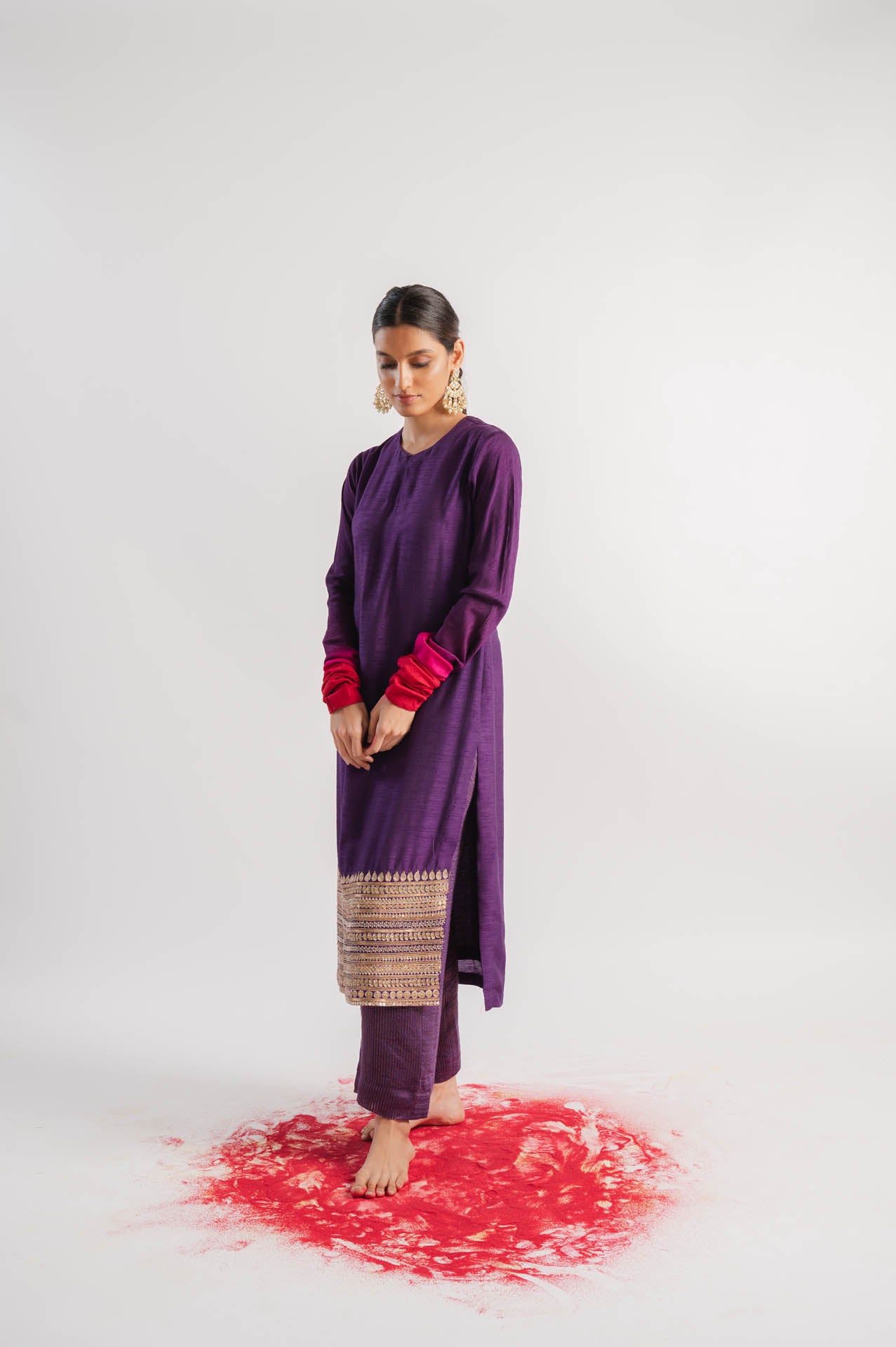 Purple Ombre Kurta Set