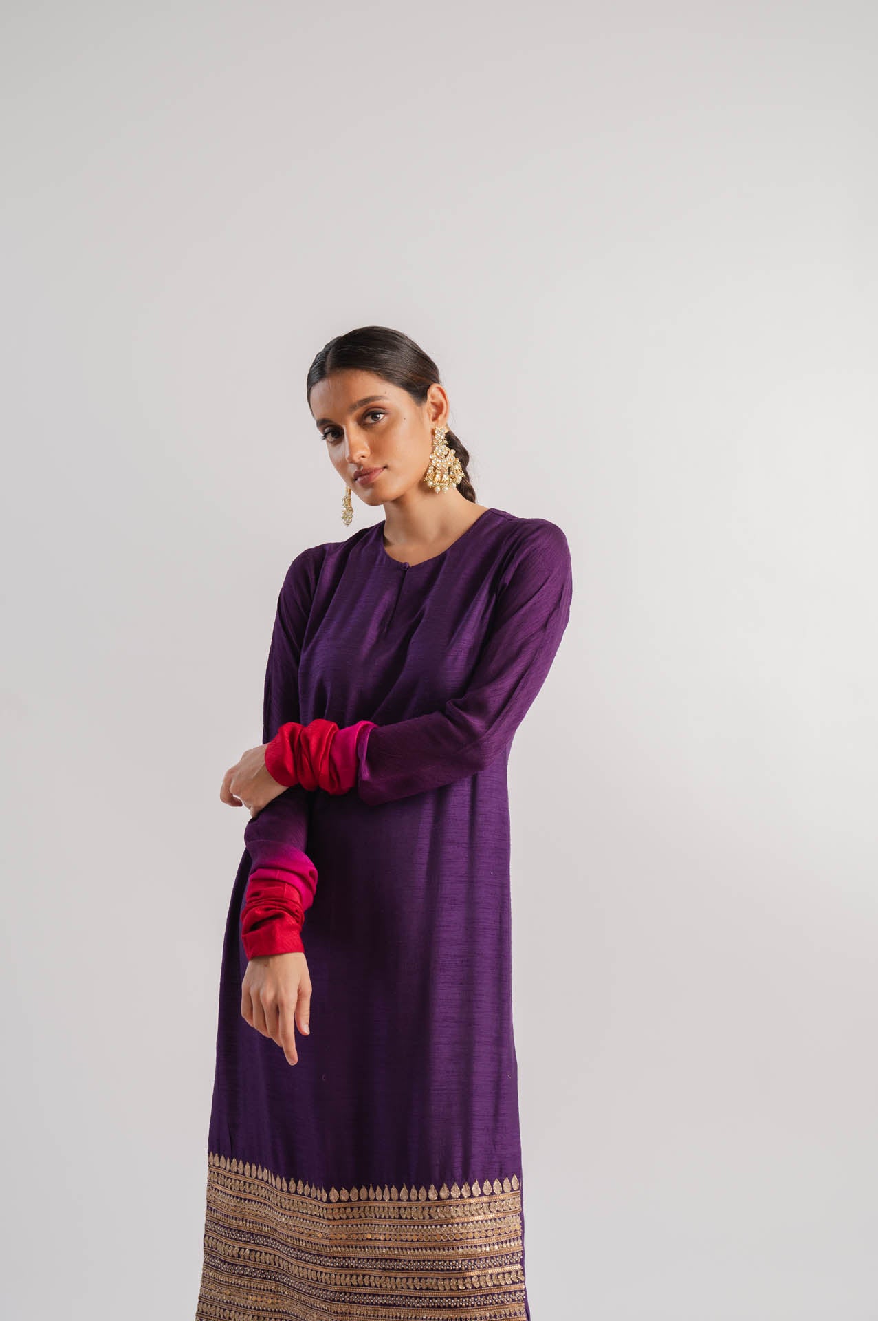 Purple Ombre Kurta Set