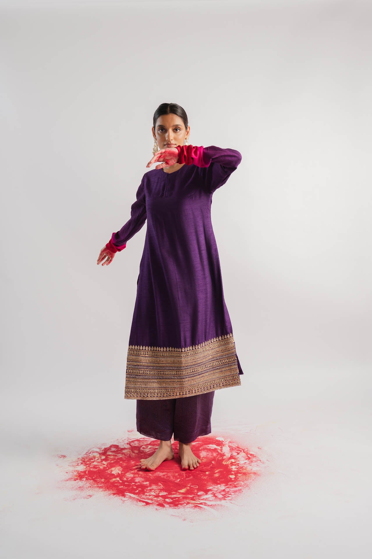Purple Ombre Kurta Set