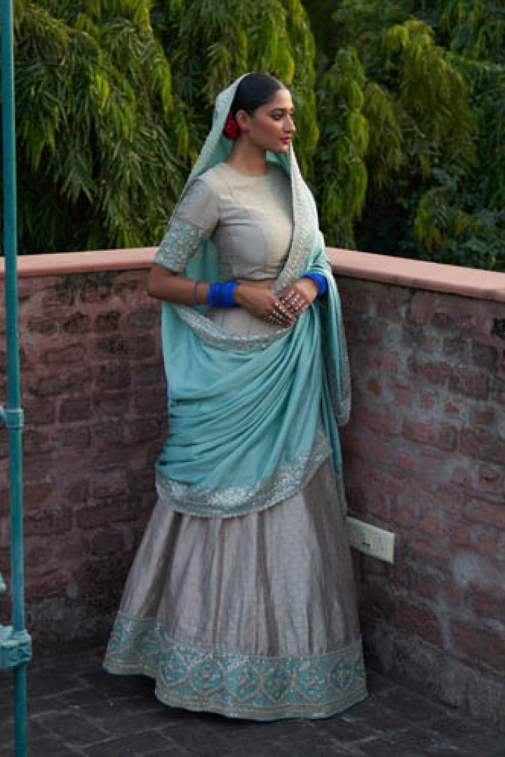 Powder Blue Lehenga Set