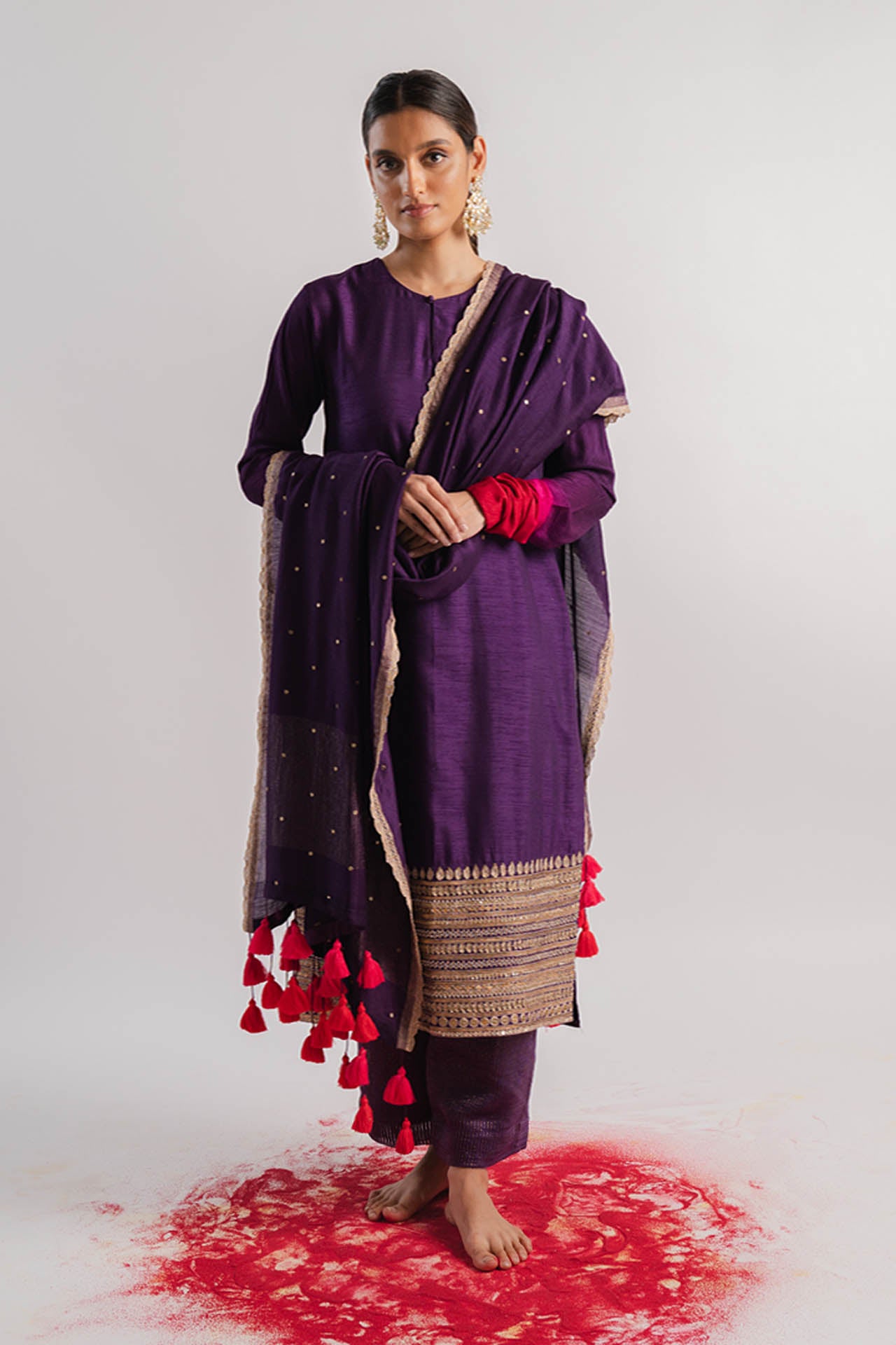Purple Ombre Kurta Set
