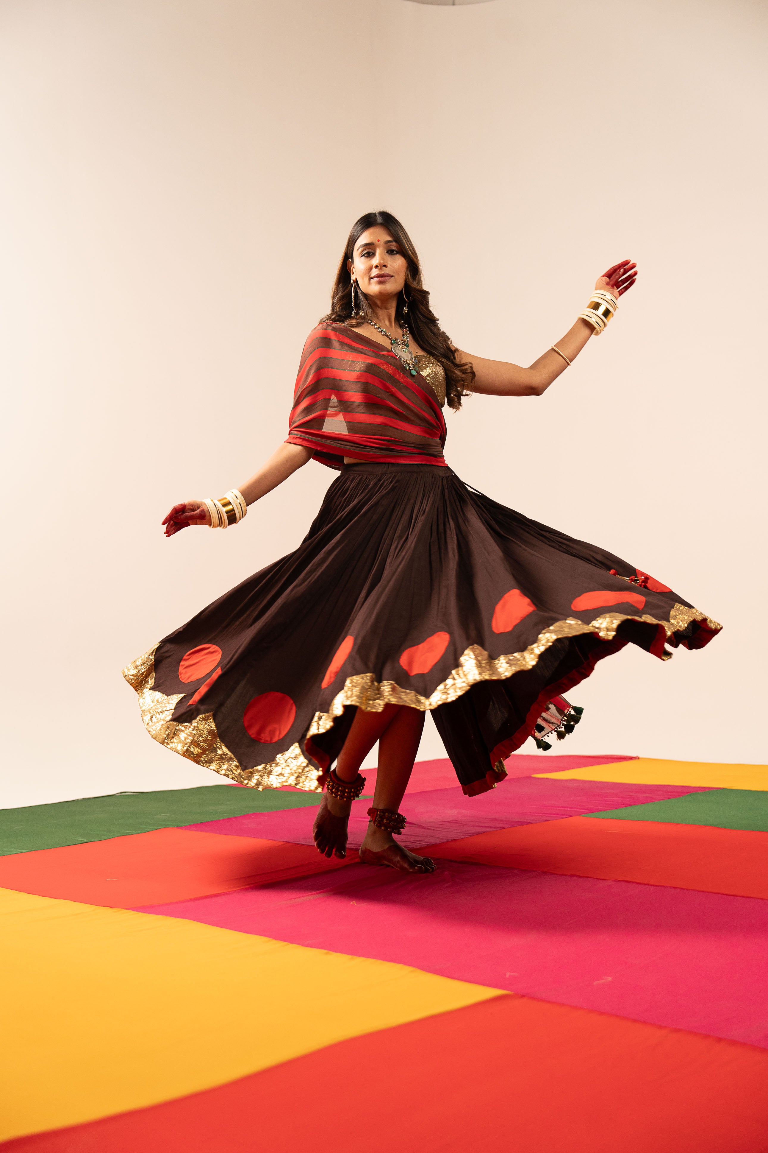 Brown Lehenga Set
