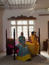 Yellow Banarasi Lehenga Set
