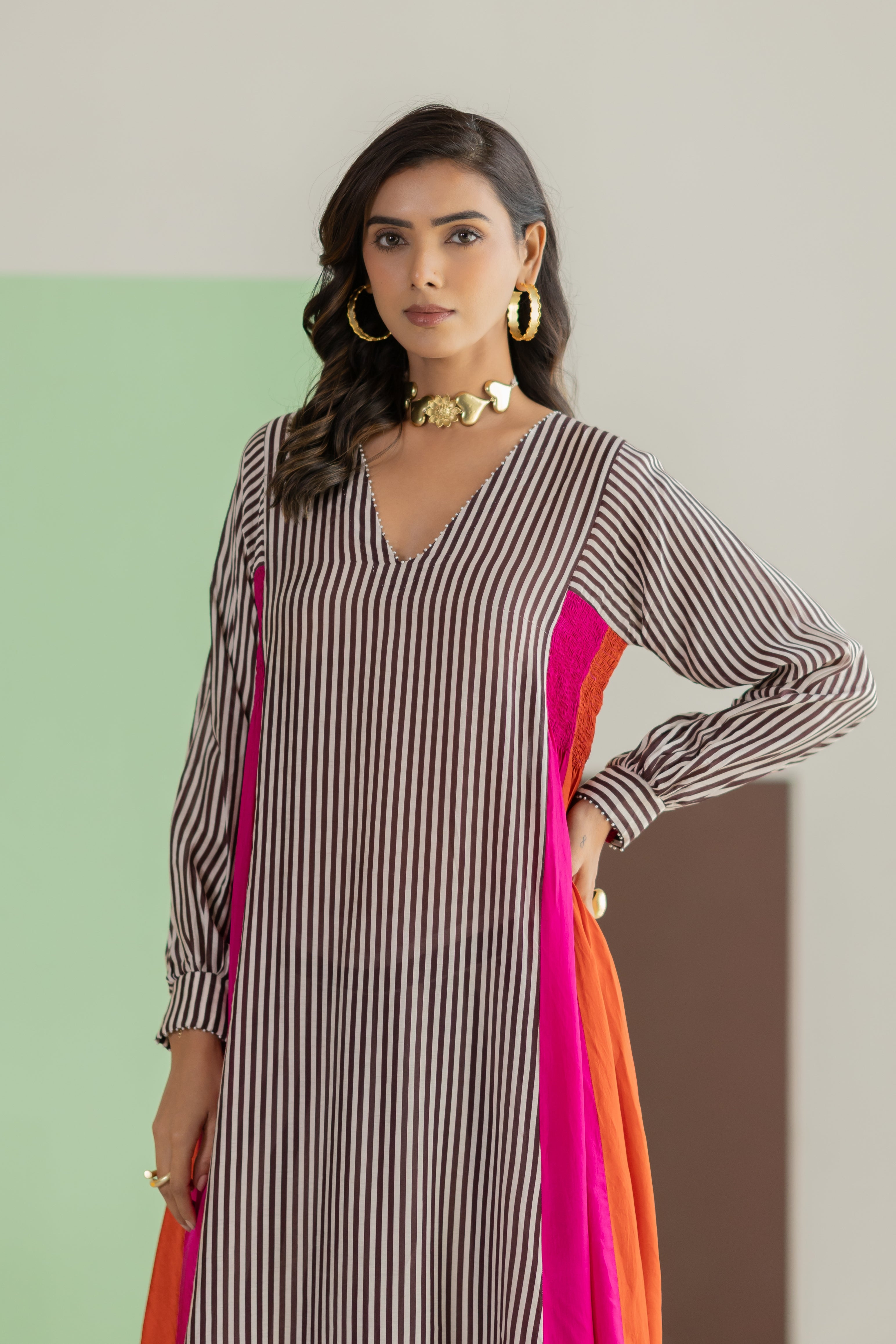 Striped kurta set