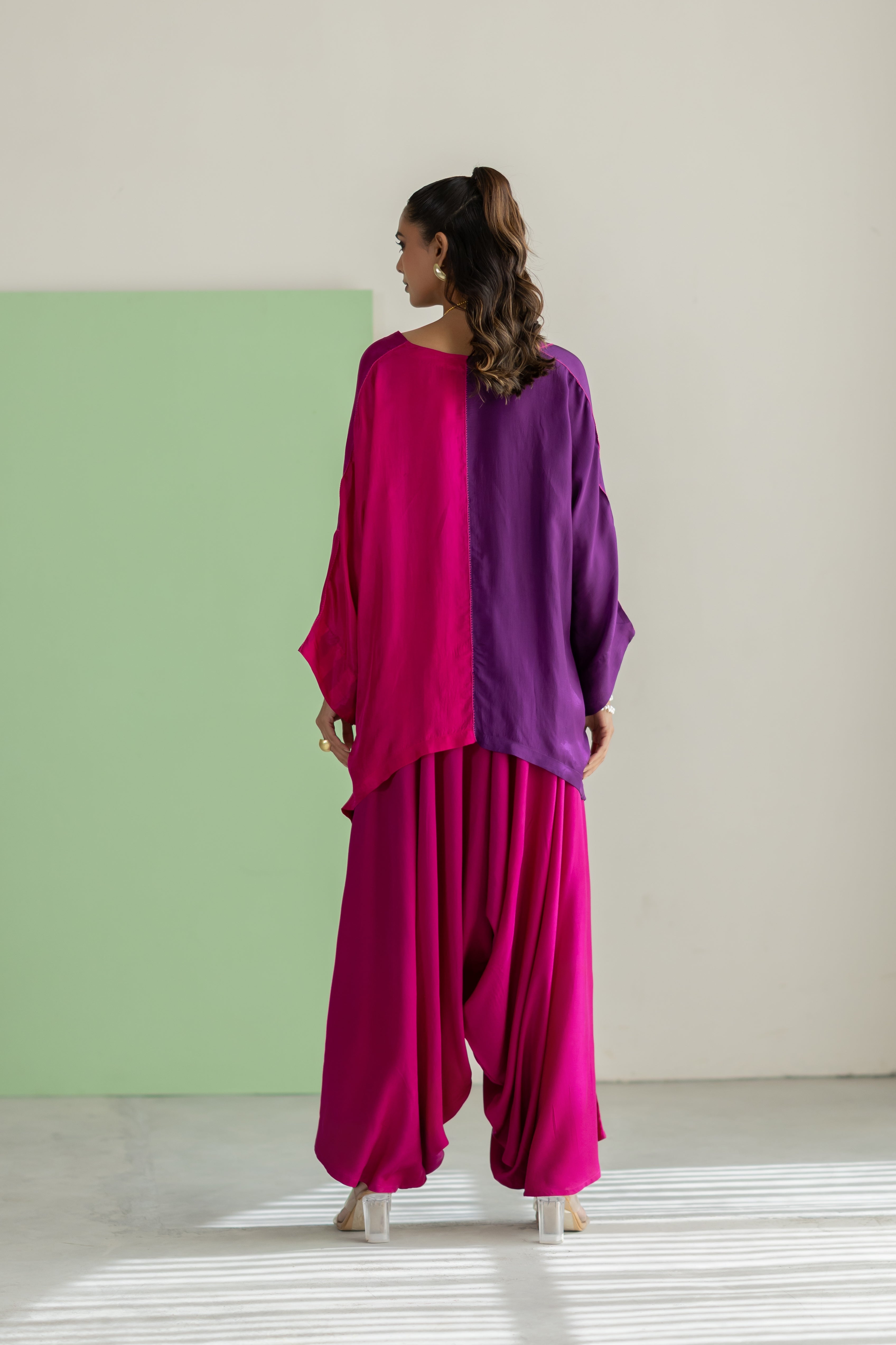 Purple Magenta Colour Block Set