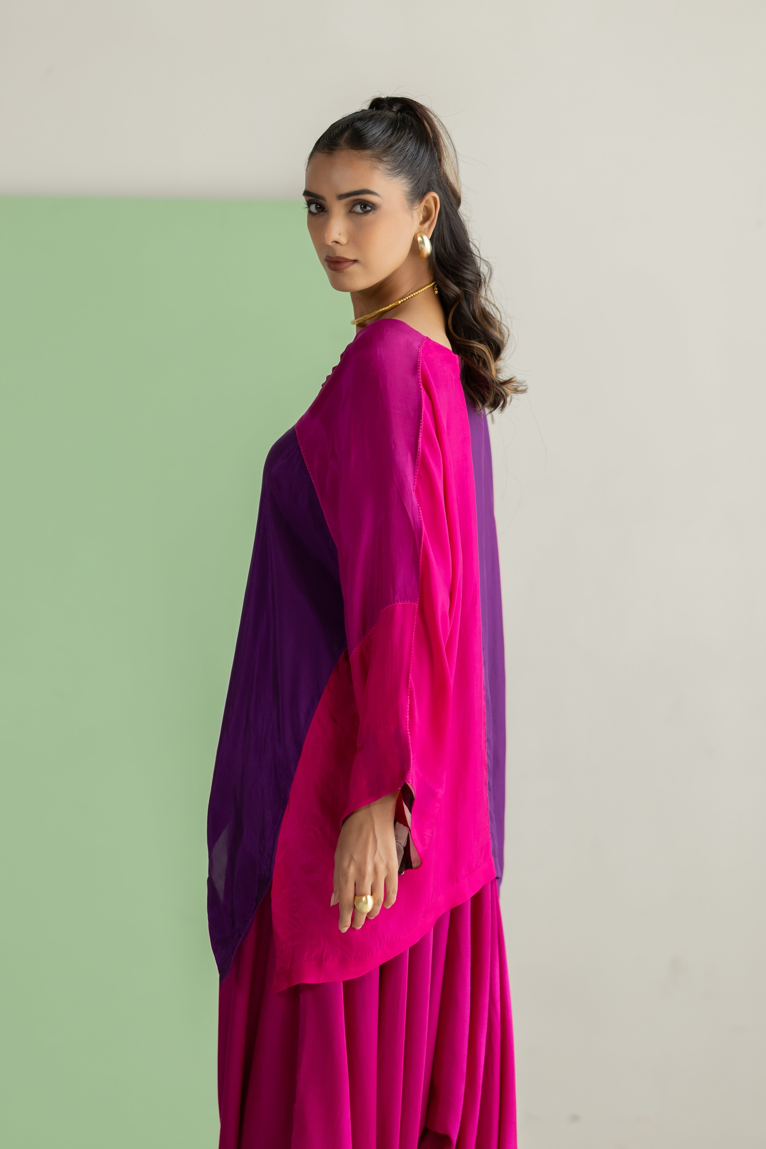 Purple Magenta Colour Block Set