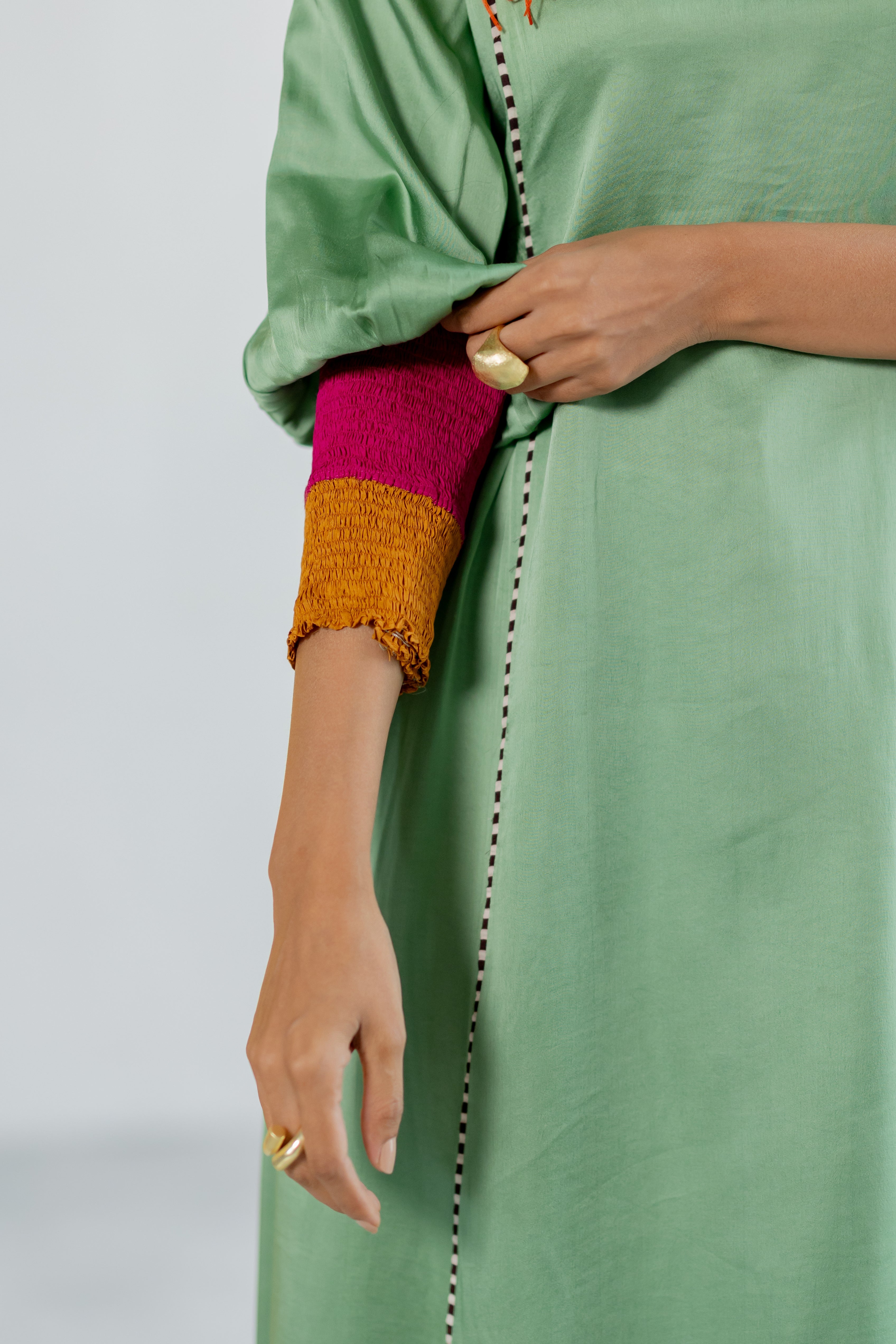 Sea green kurta set