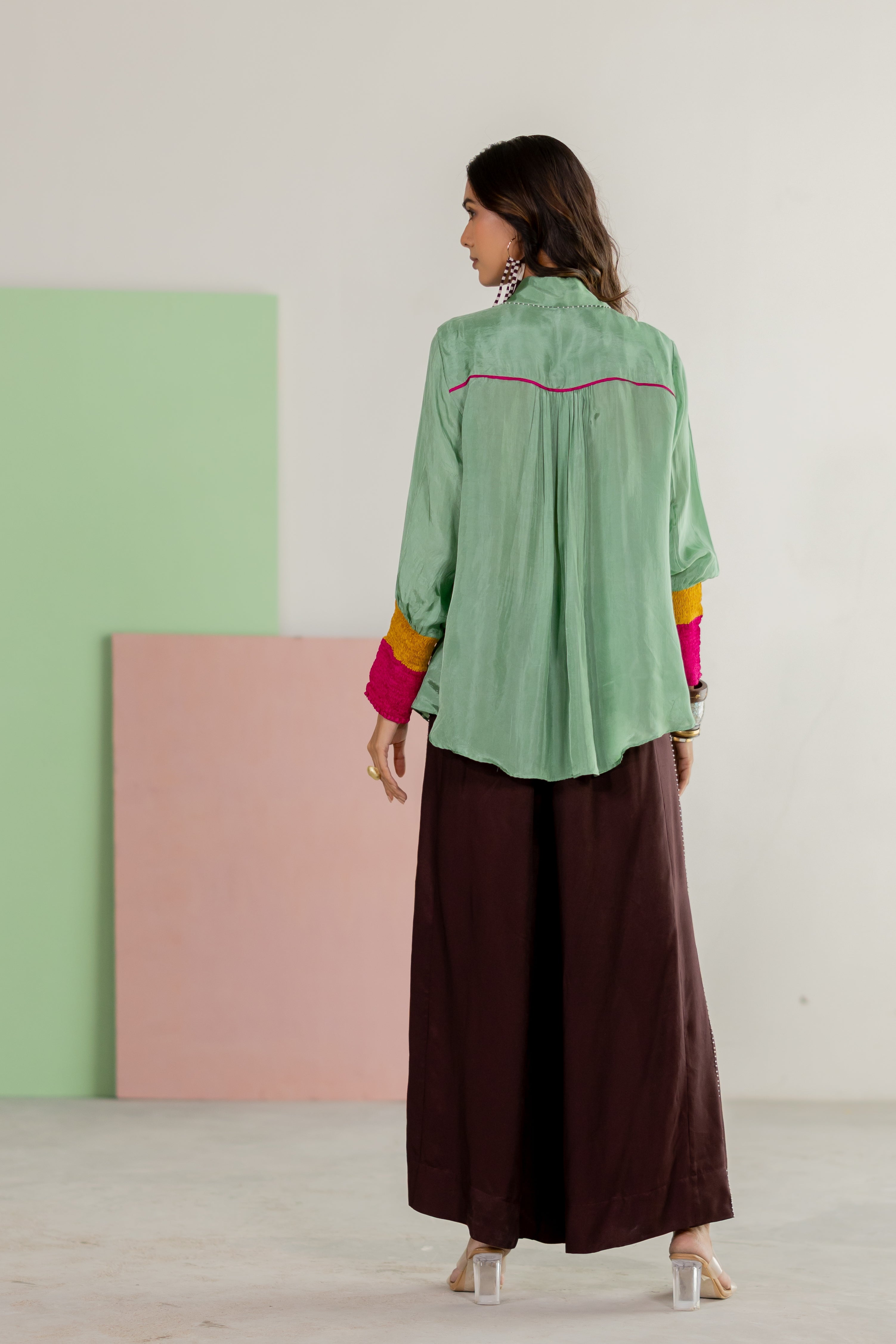Sea Green Shirt Set