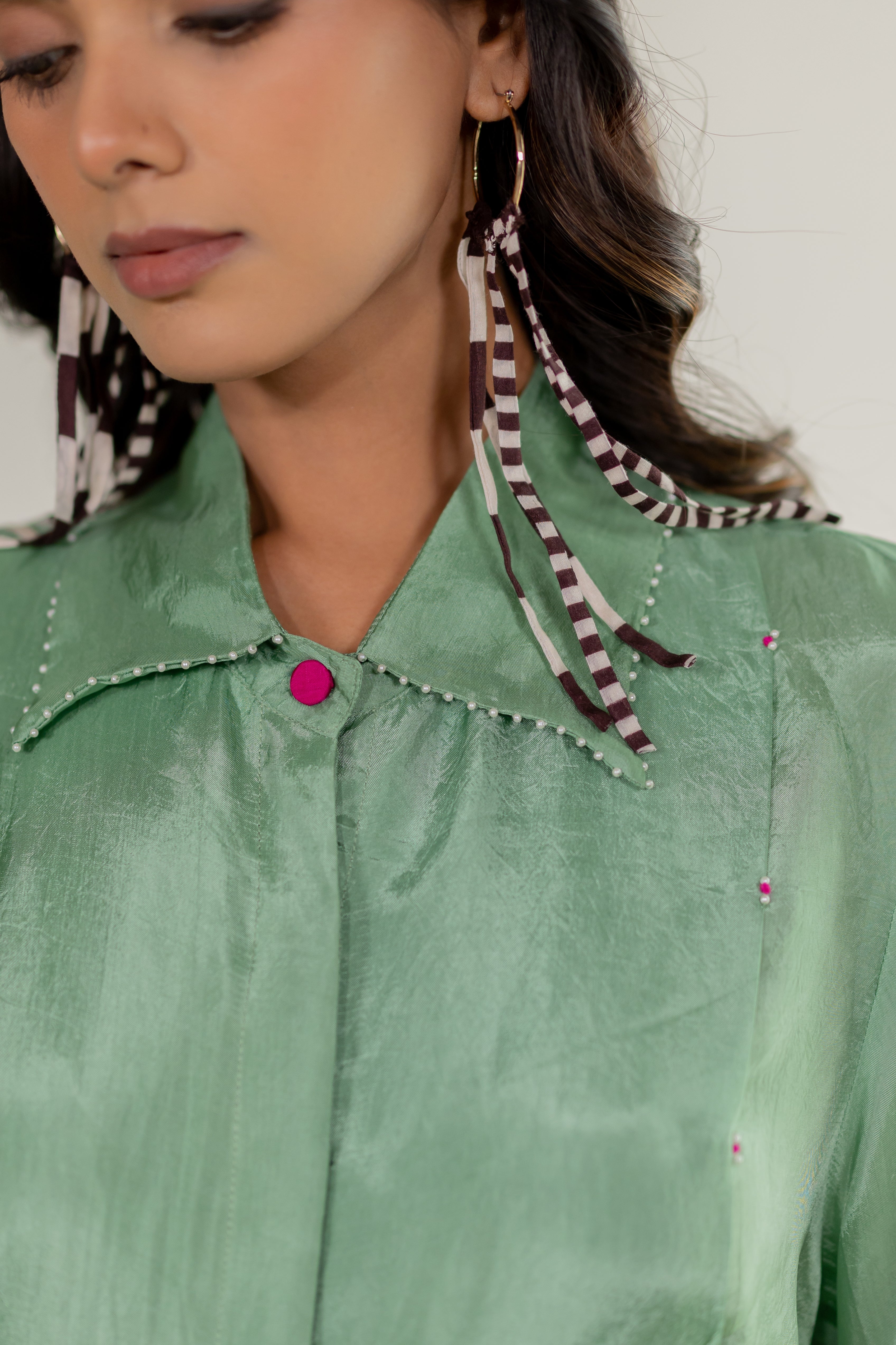 Sea Green Shirt Set