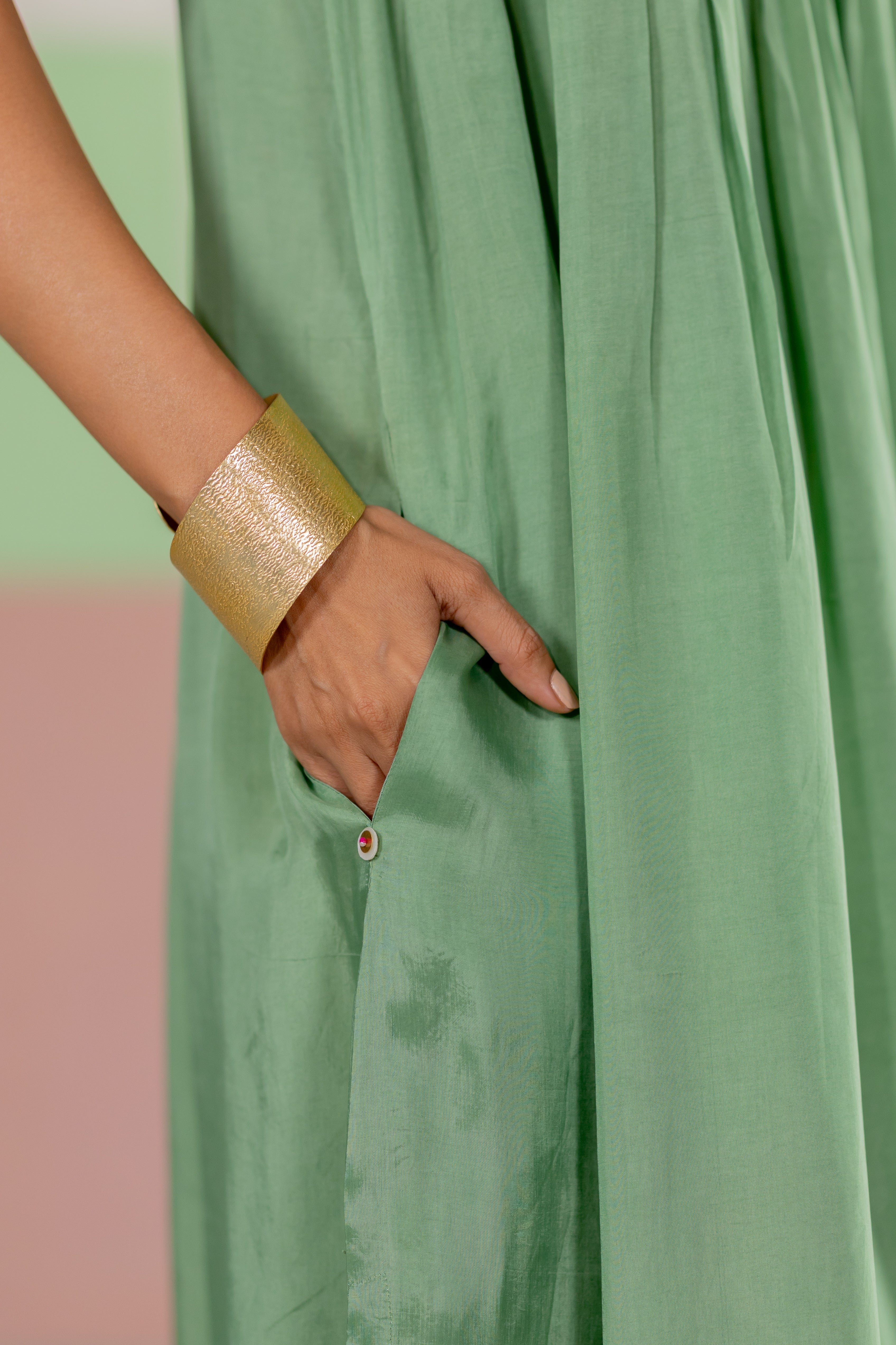Sea green sleeveless dress