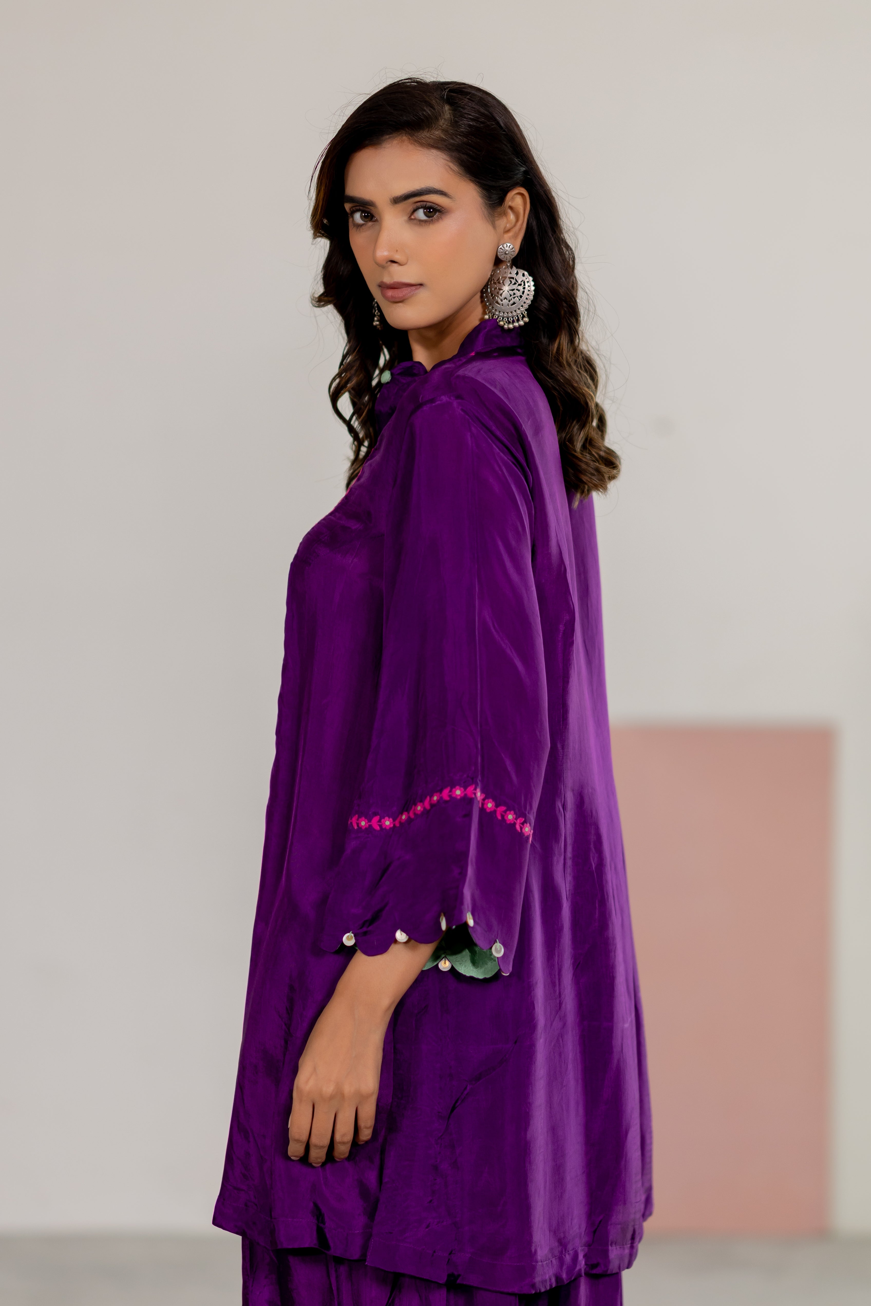 Purple top & salwar set