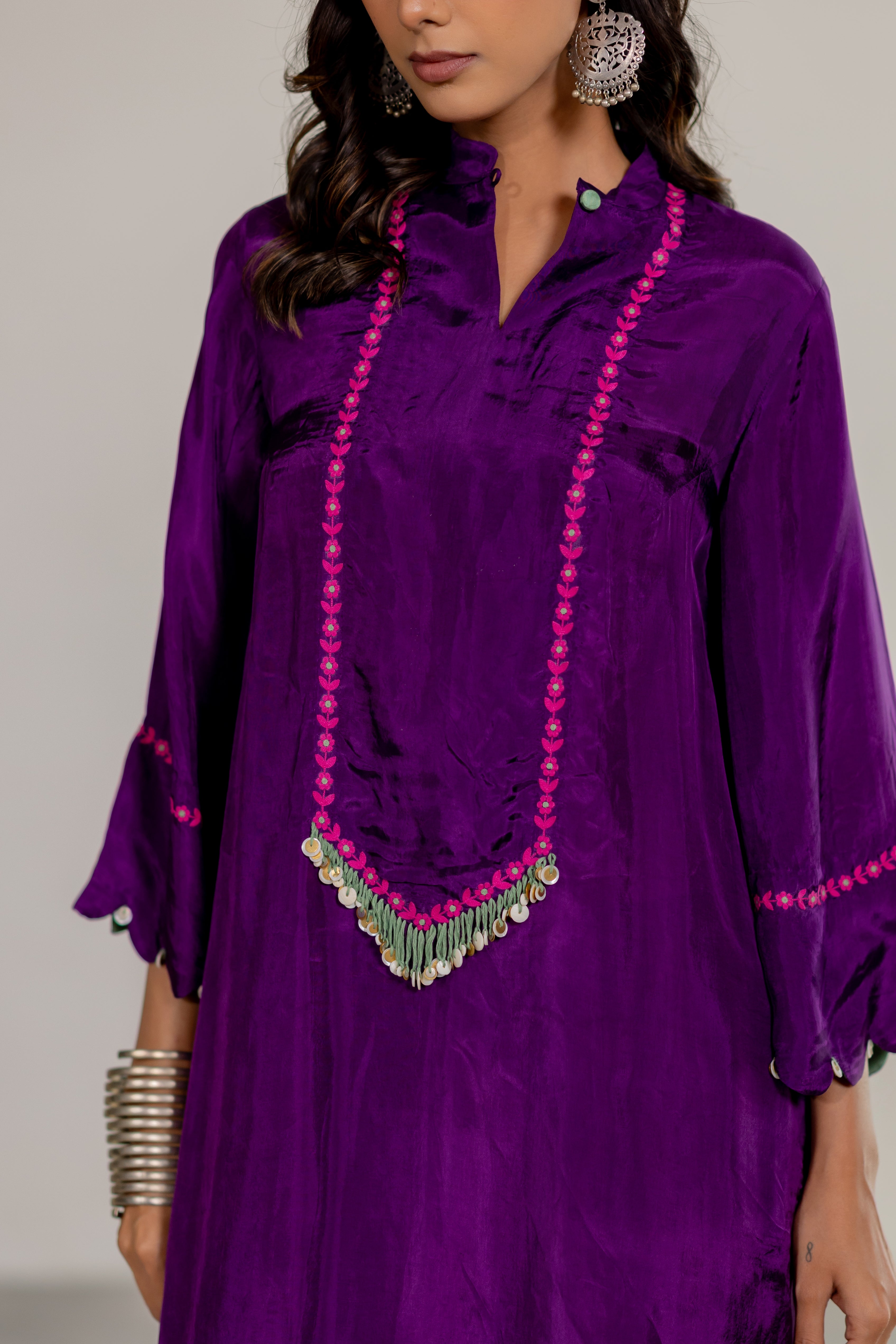 Purple top & salwar set