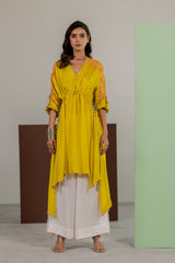 Lime yellow tunic set