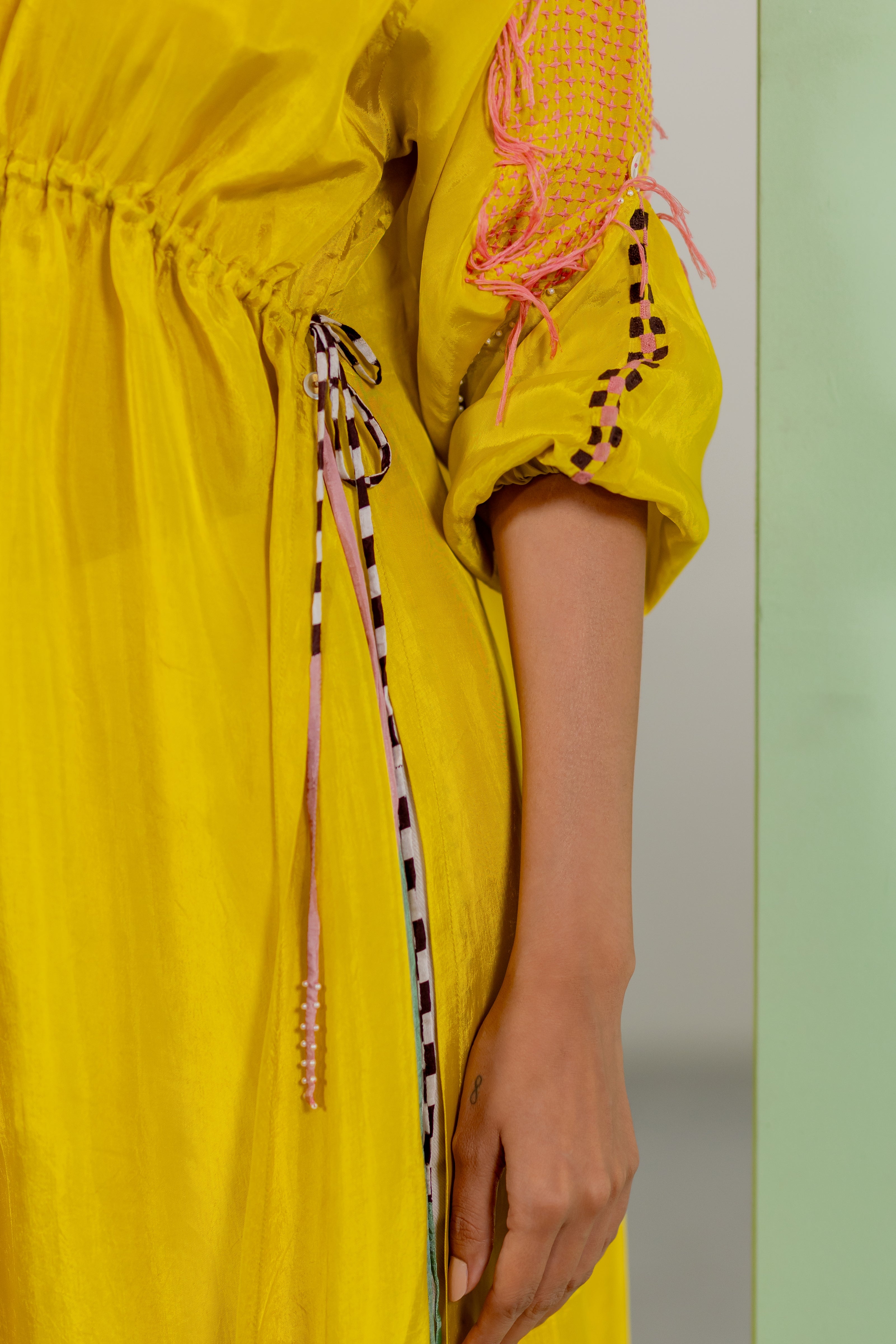 Lime yellow tunic set