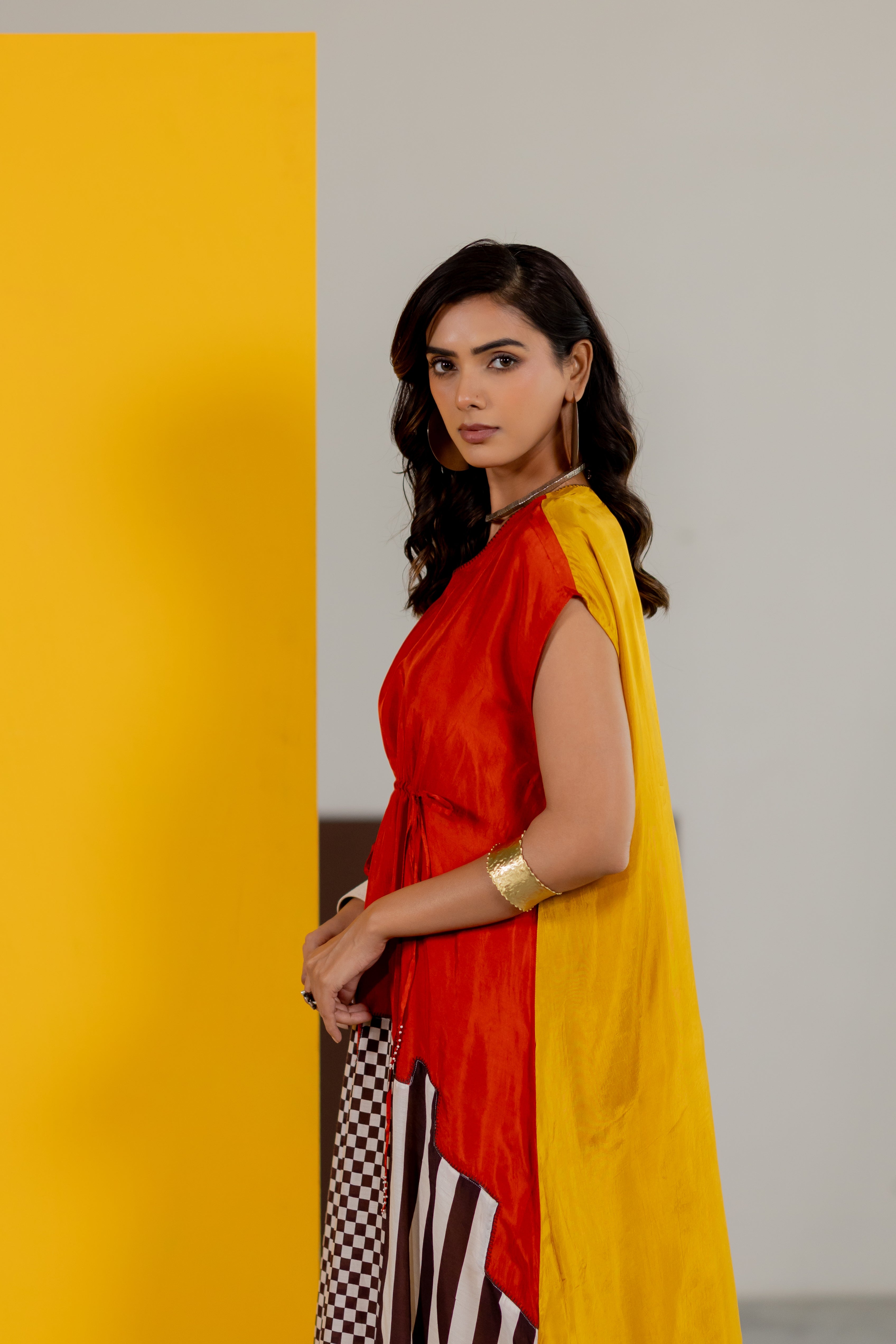 Mustard and Orange dress