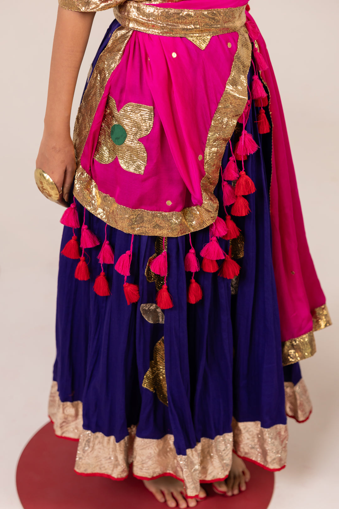 PINK AND BLUE LEHENGA SET