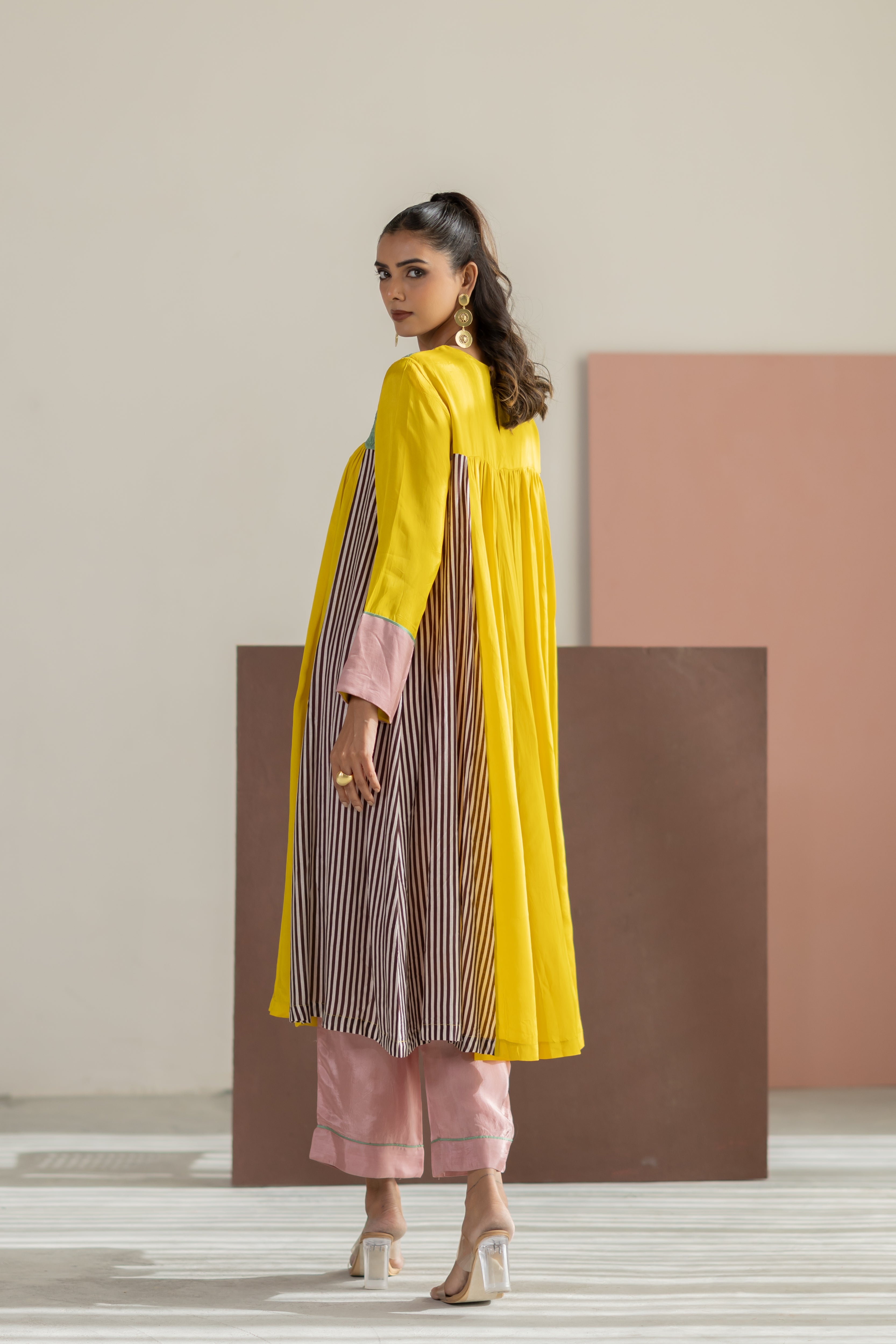 Lime yellow kurta set