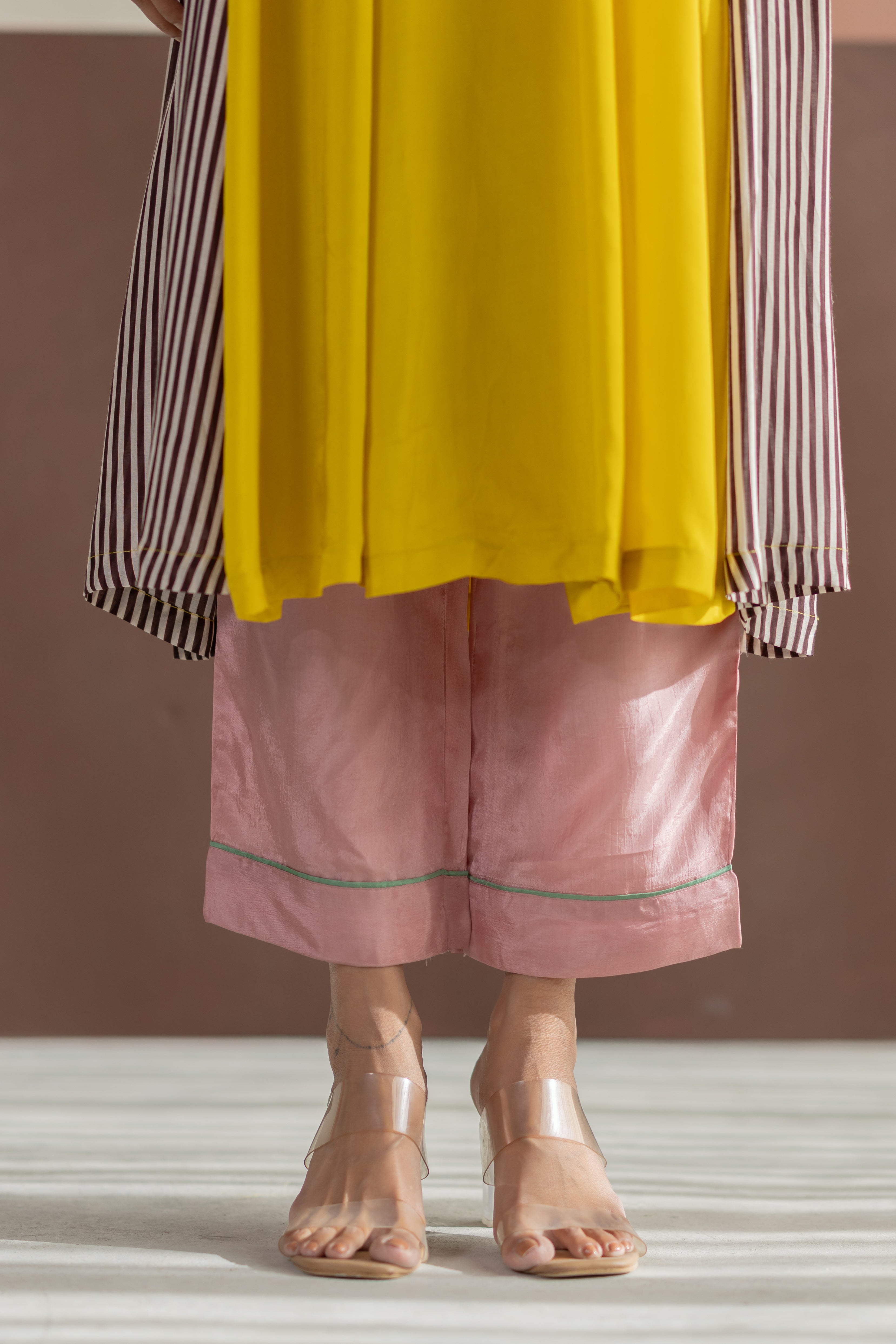 Lime yellow kurta set