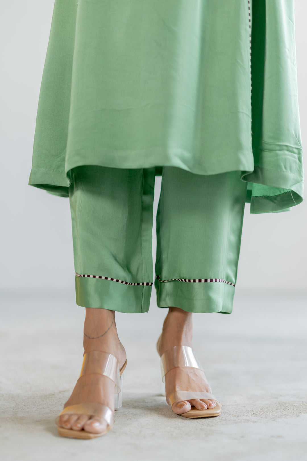 Sea green kurta set