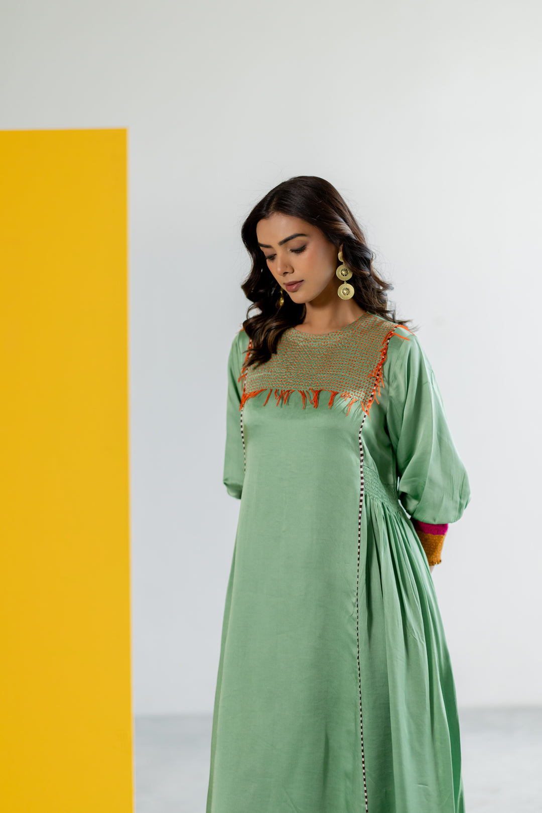 Sea green kurta set