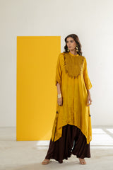 Mustard kaftan set