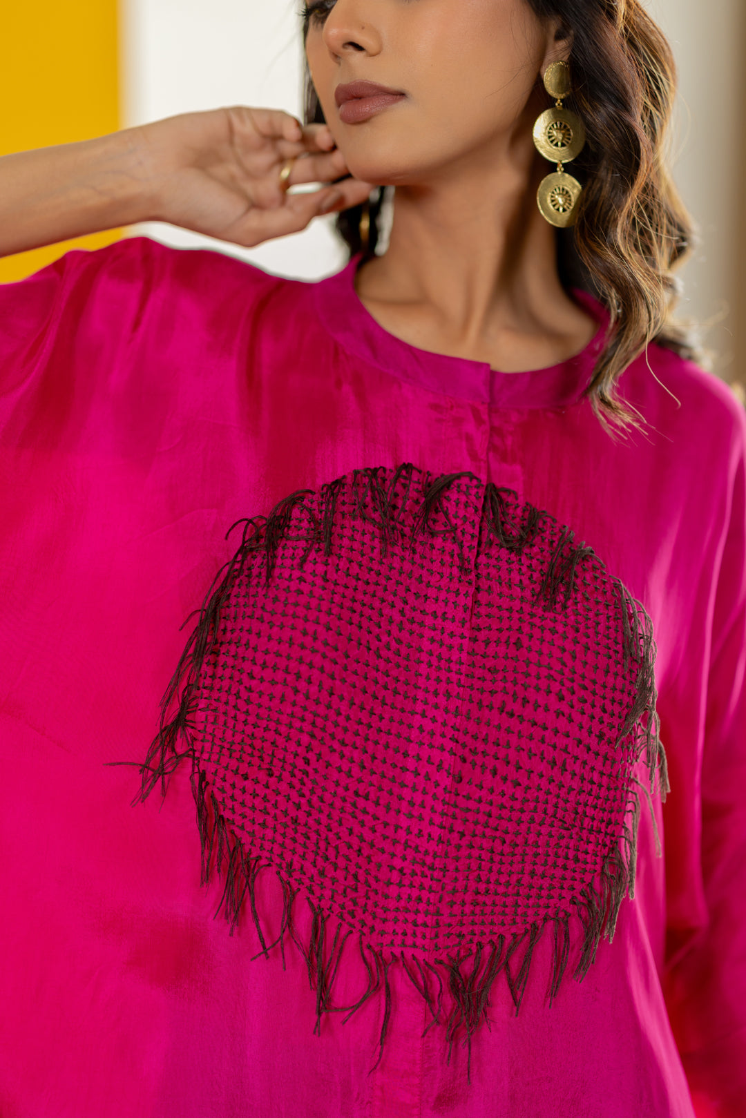 Hot pink kaftan set