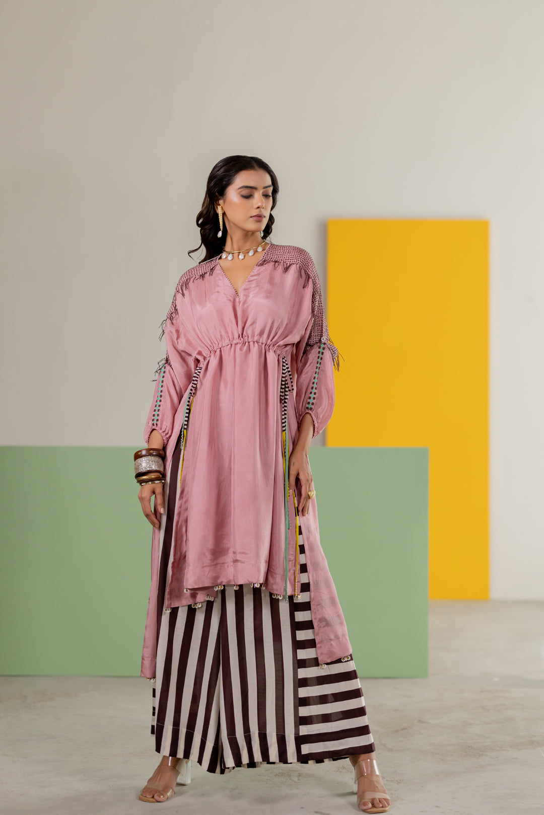 Light pink tunic set