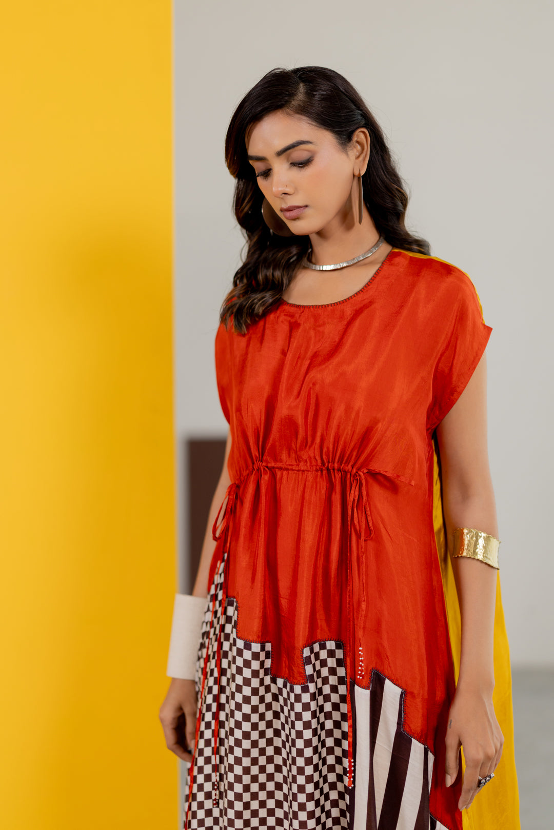 Mustard and Orange dress