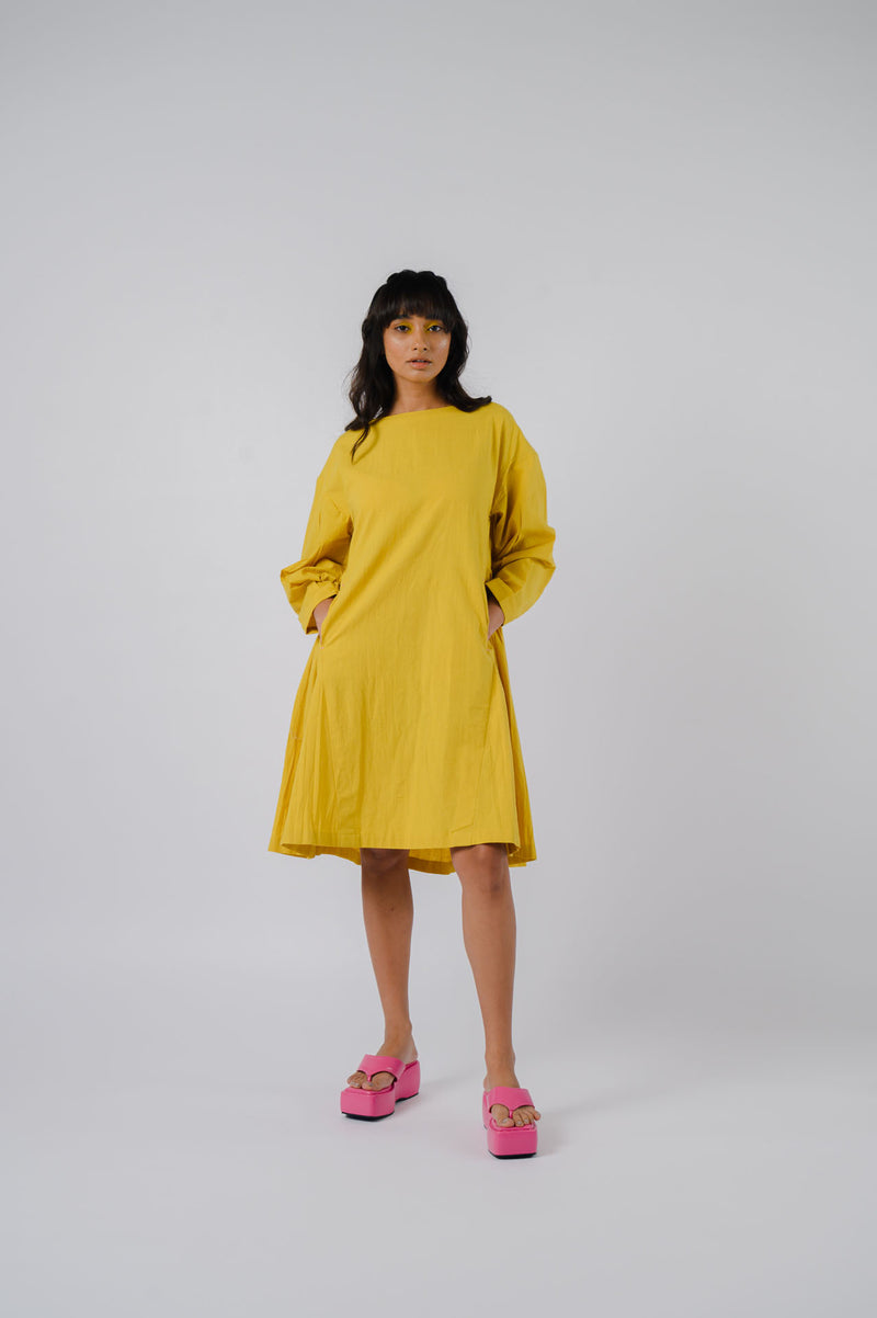 Yellow Cutwork Dress