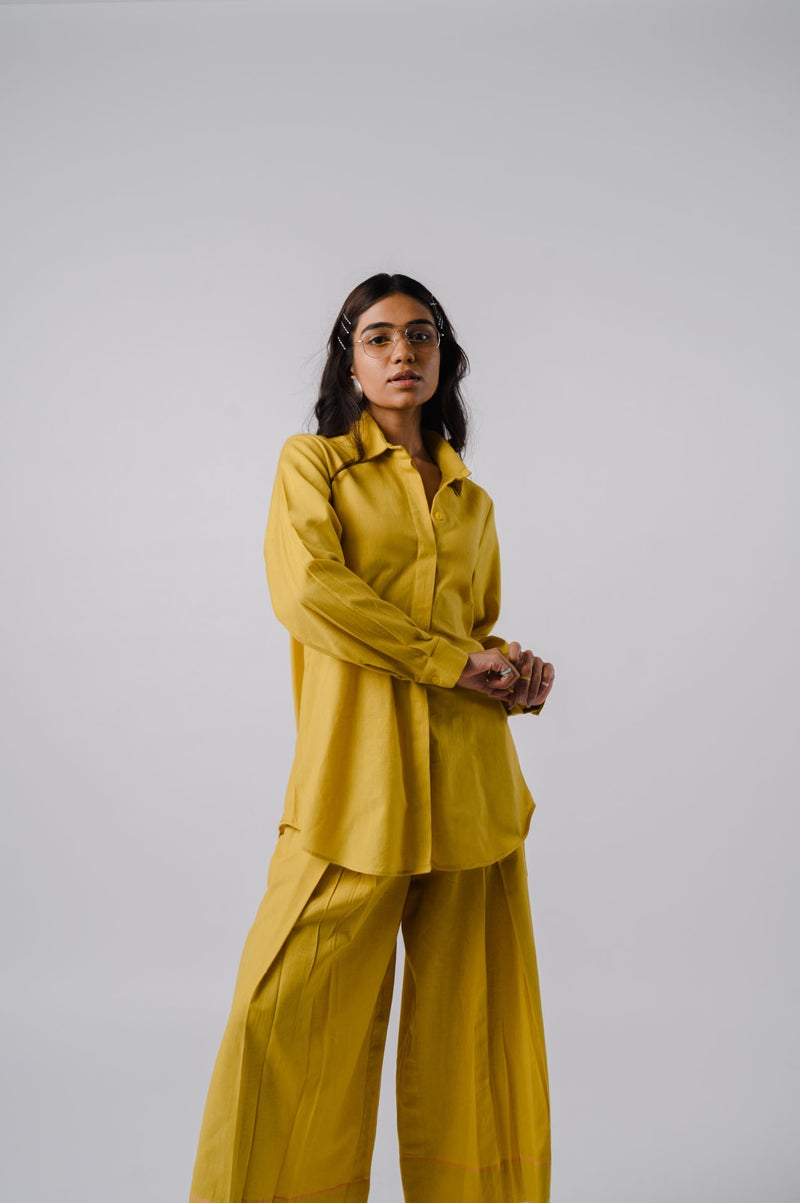 Yellow Checkered Surface Co-ord Set