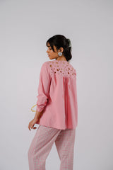 Pink Drawstrings Shirt