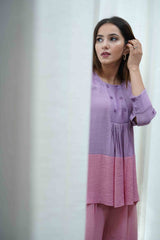 Purple And Pink Flared Top